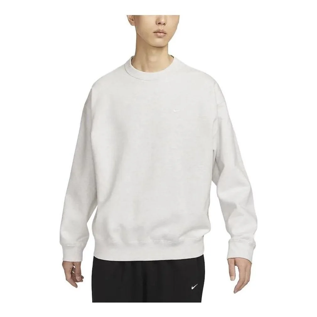 Nike Solo Swoosh Fleece Crewneck 'White' DX1362-051 - 1