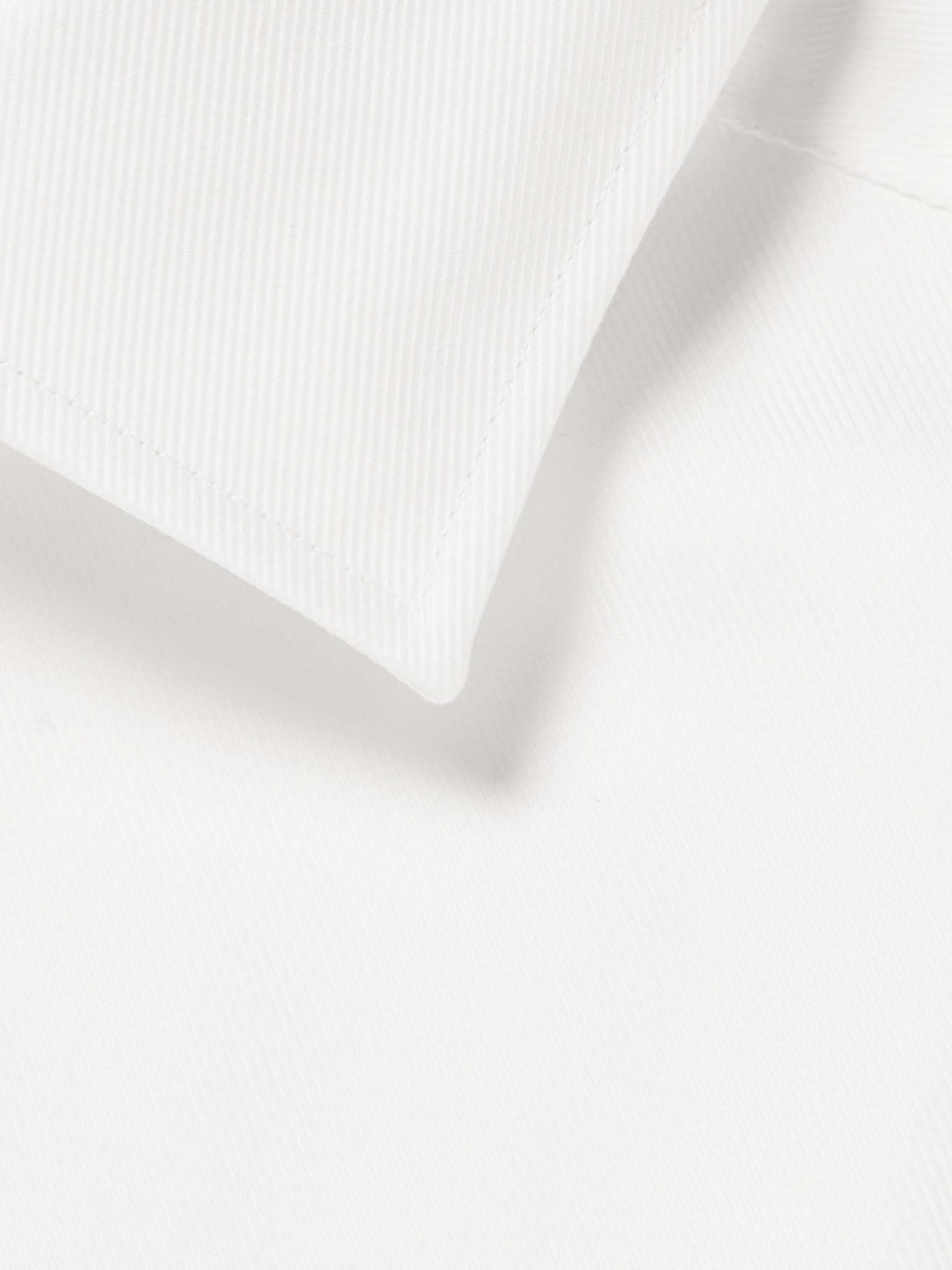Slim-Fit Cutaway-Collar Impeccabile Cotton-Twill Shirt - 5