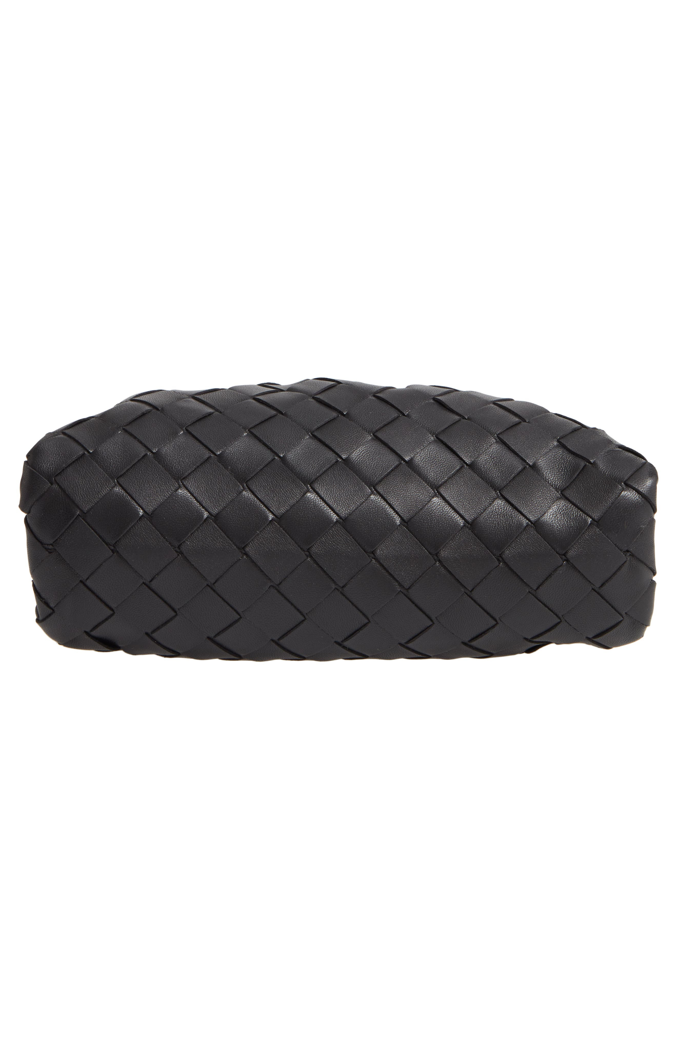 Bottega Veneta Small The Pouch Leather Clutch in Nero/Silver at Nordstrom - 6