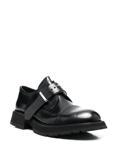 Alexander McQueen buckle-fastening leather monk shoes outlook