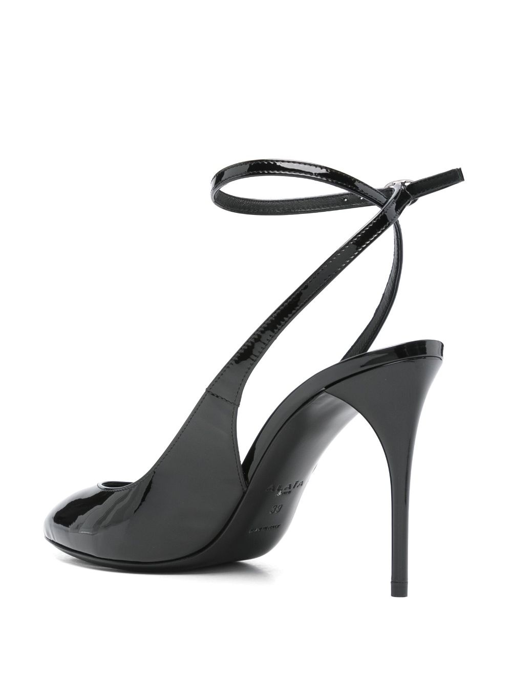 patent-leather slingback pumps - 3