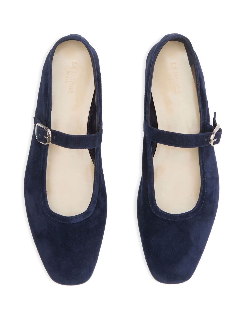 buckle-strap suede ballet flats - 3