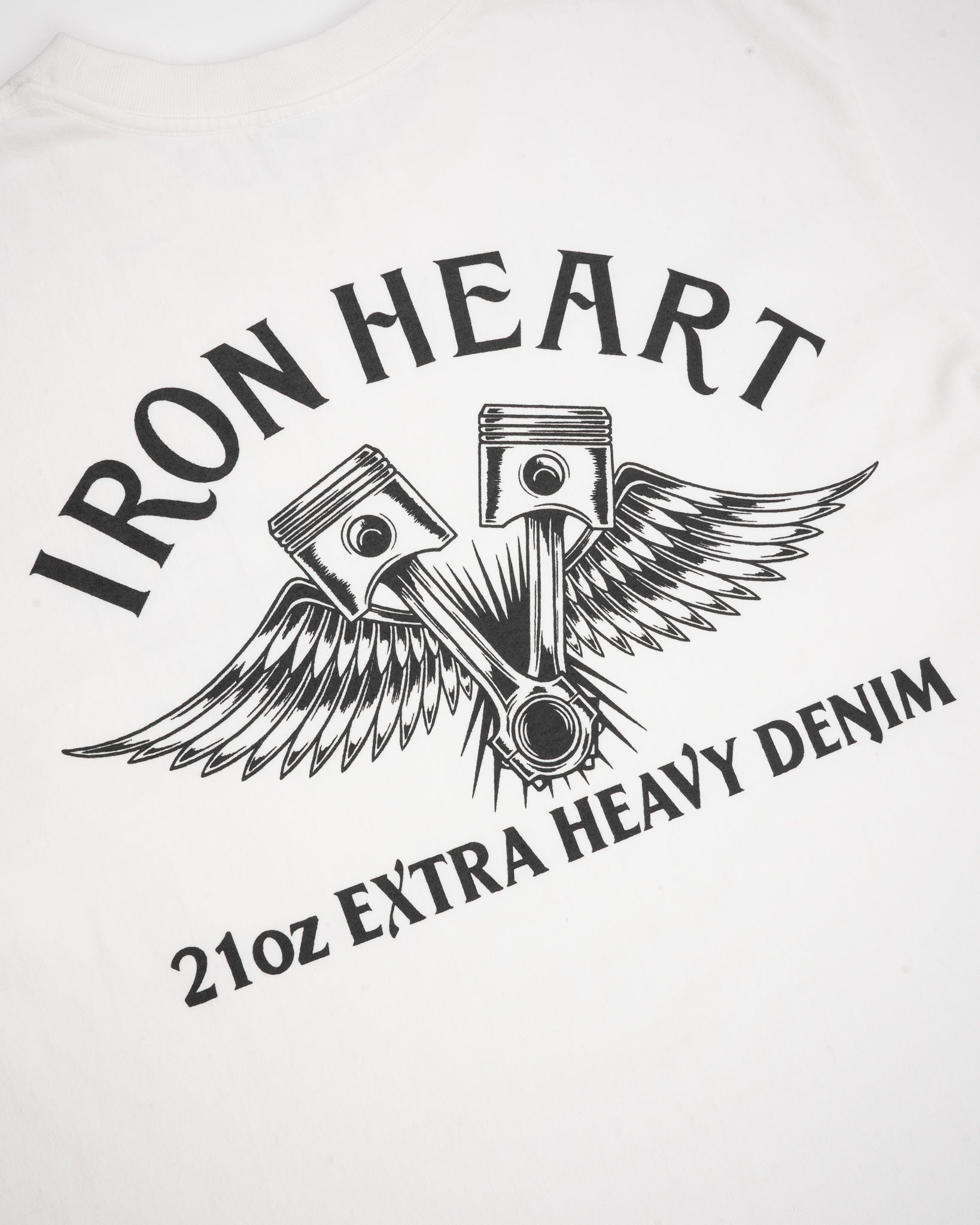 7.5OZ PRINTED LOOPWHEEL CREW NECK T-SHIRT - WHITE - 8