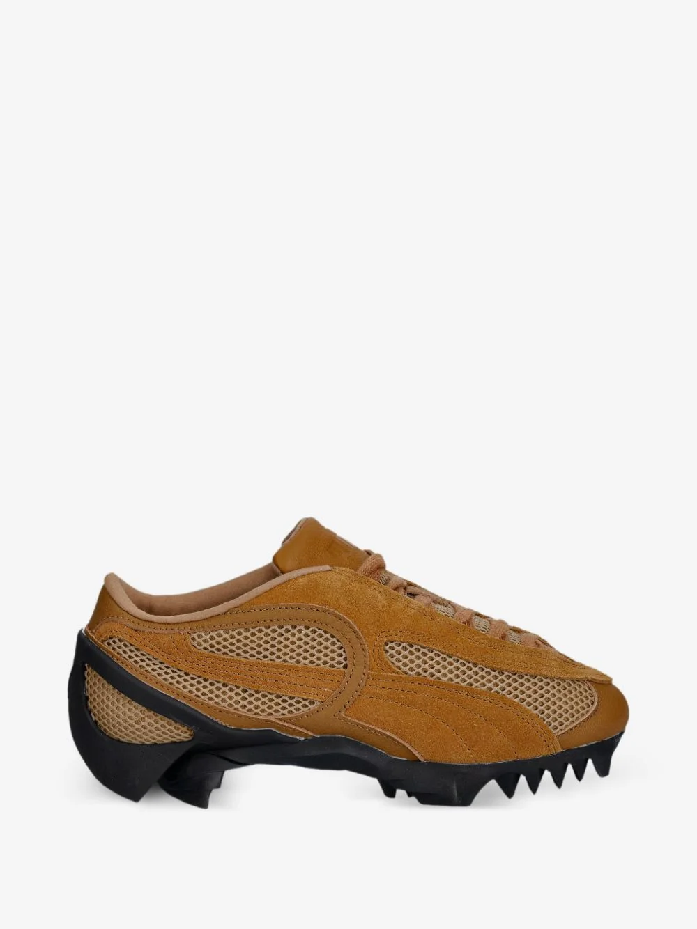 mesh-panelled suede sneakers - 1
