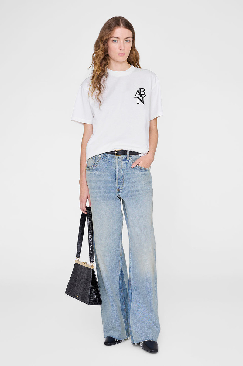 ANINE BING Walker Tee Ab Ny - Ivory outlook