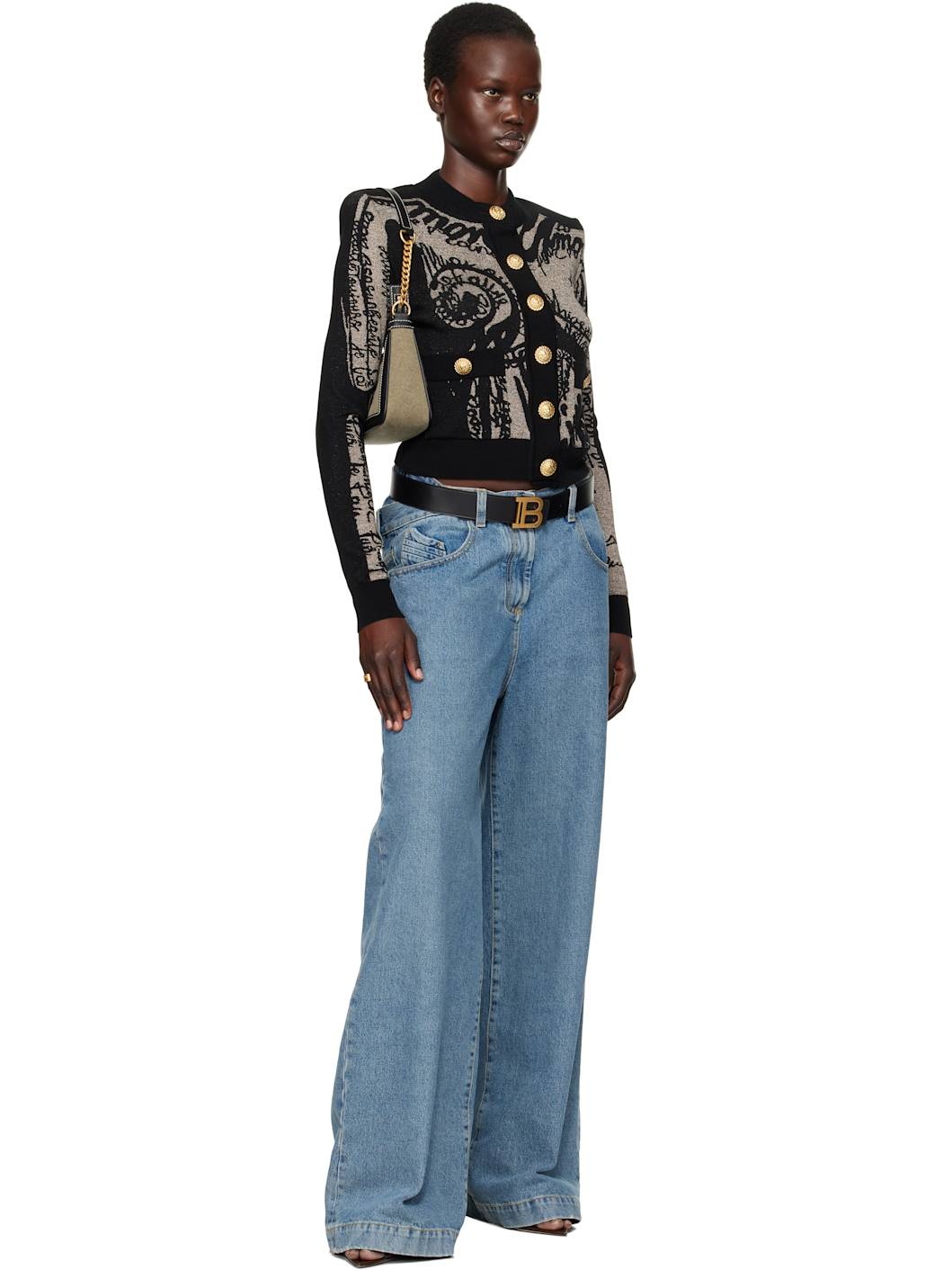 Black Leather B Belt - 3