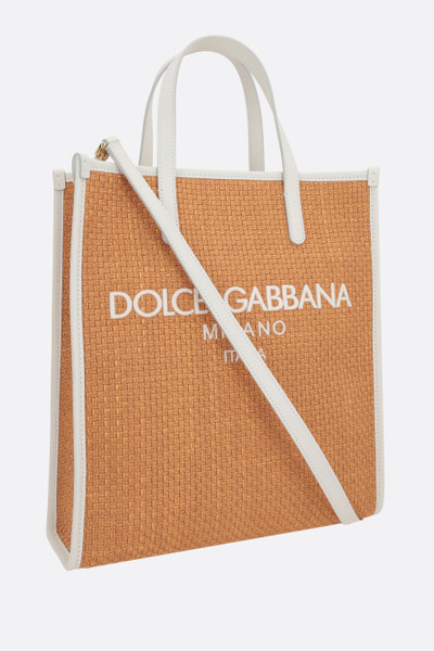 Dolce & Gabbana SYNTHETIC RAFFIA AND SMOOTH LEATHER TOTE BAG outlook