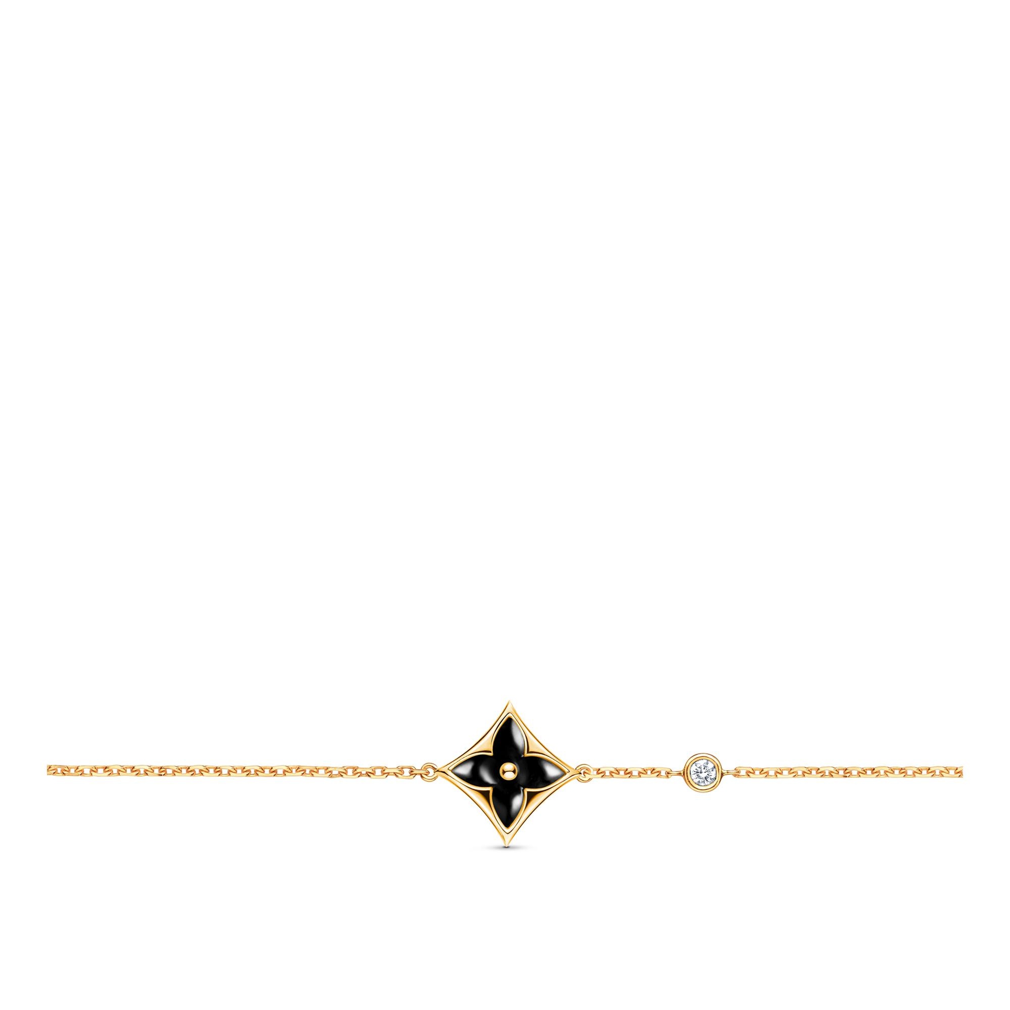 Color Blossom Bb Star Bracelet,  Yellow Gold, Onyx And Diamond - 1