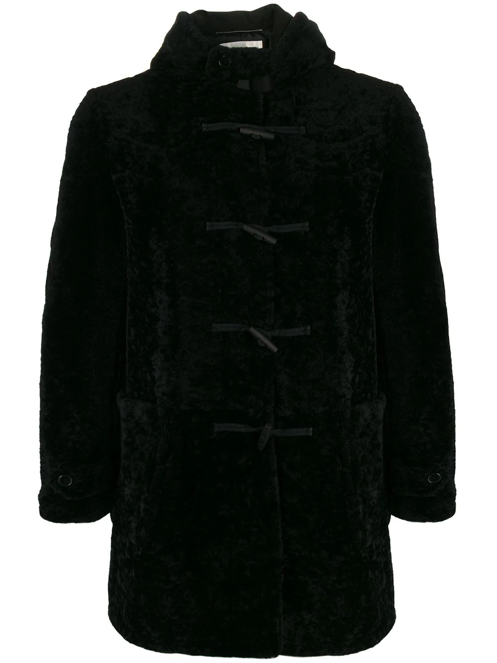 shearling duffle coat - 1