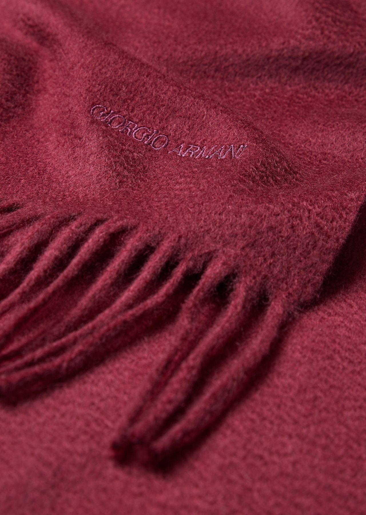 Cashmere stole with fringing - 2