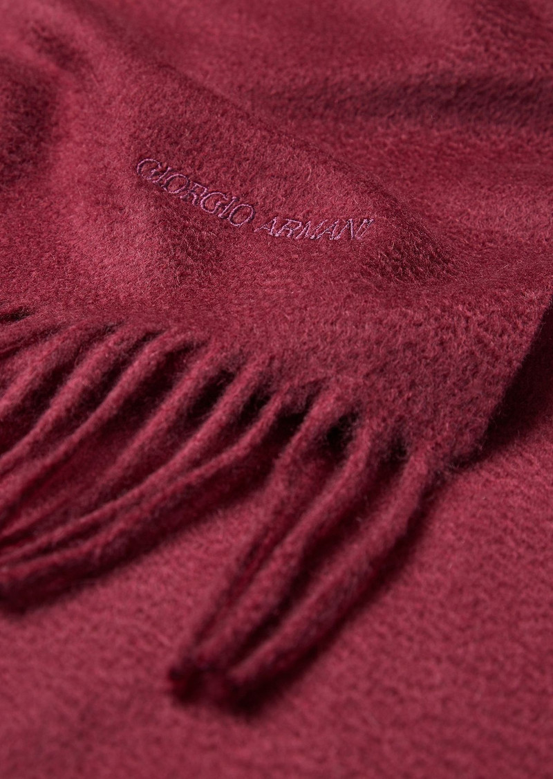 GIORGIO ARMANI Cashmere stole with fringing outlook