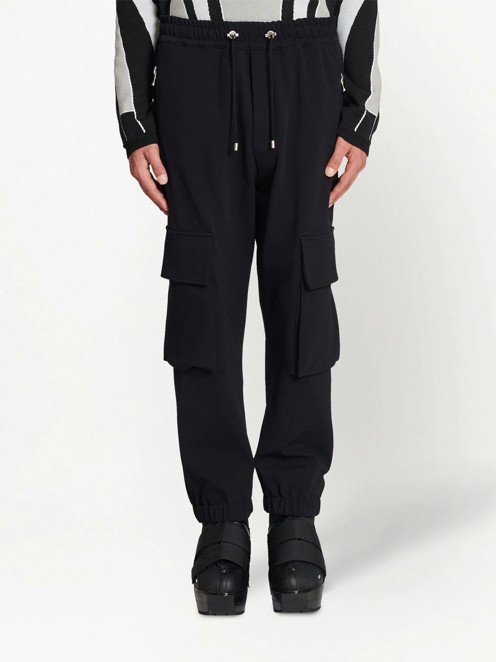 drawstring cargo trousers - 3