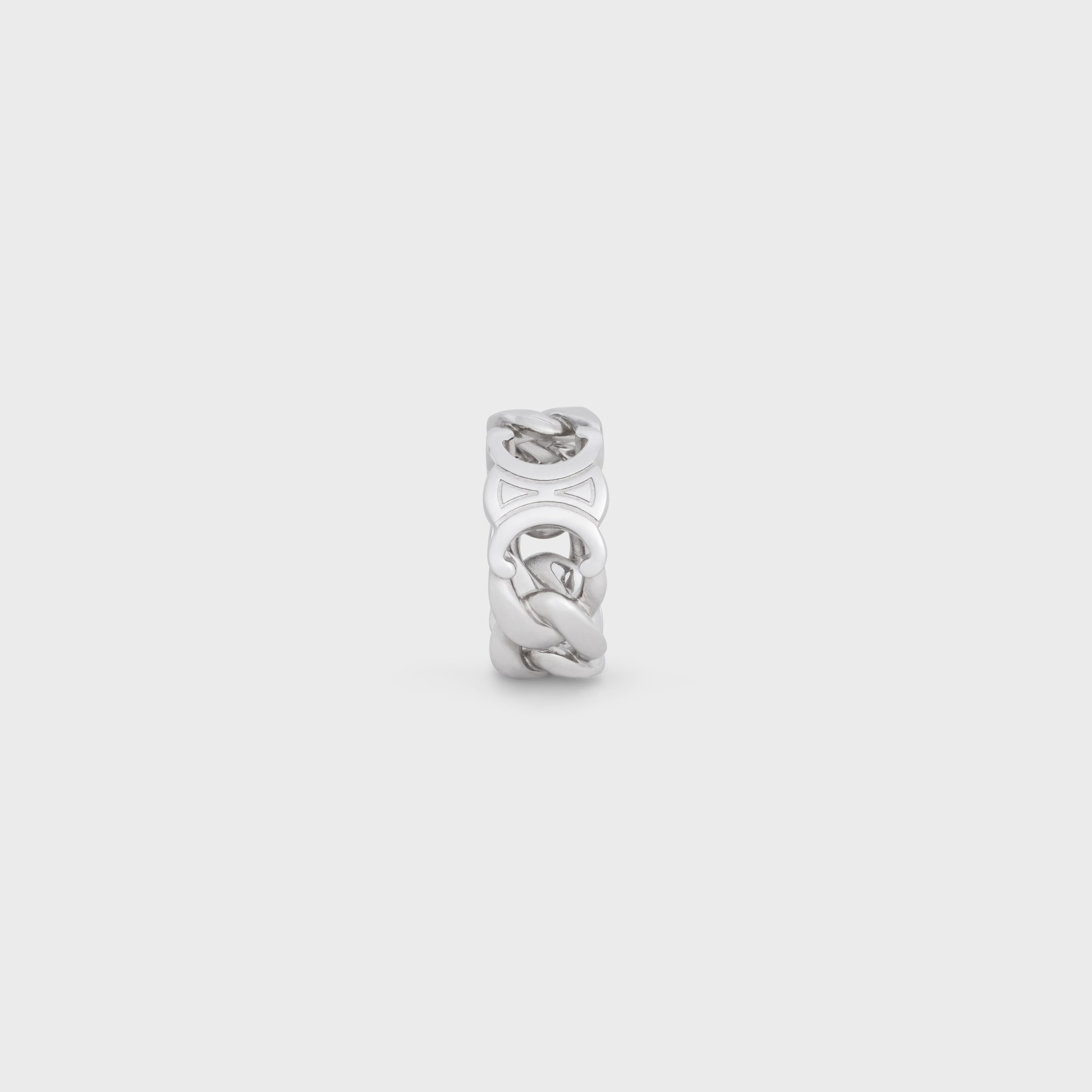 Triomphe Gourmette Ring in Brass with Rhodium Finish - 3