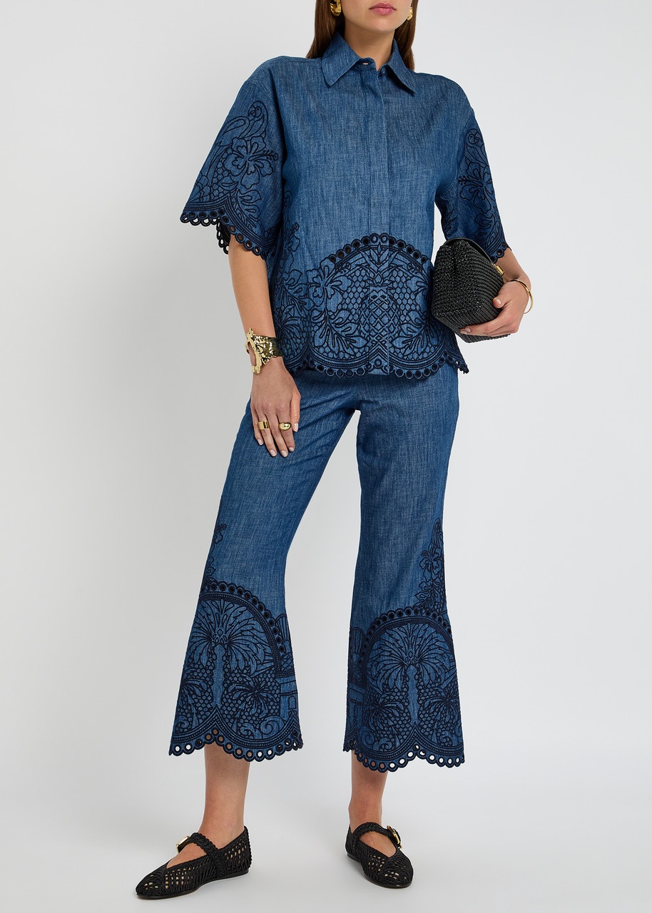 Zimmermann Coco Embroidery Denim Shirt - 4