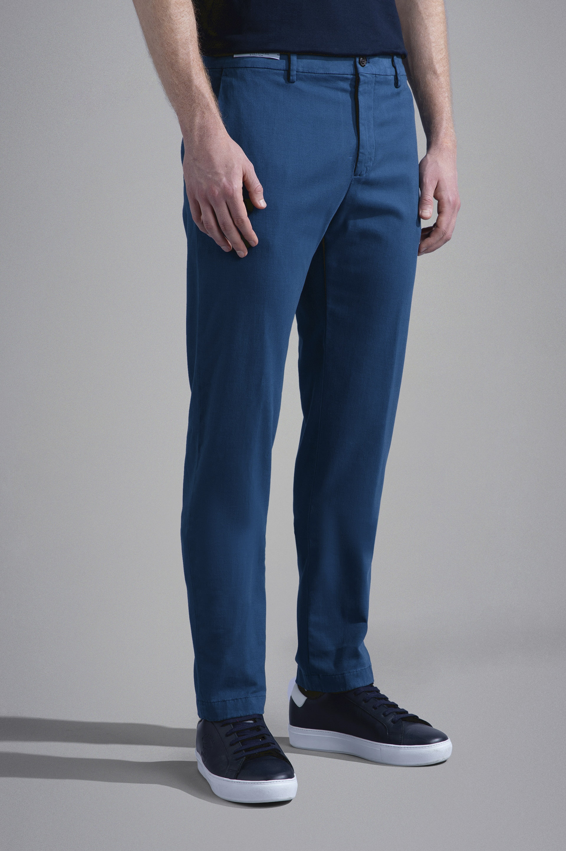 TENCEL COTTON SLIM CHINO TROUSERS - 6