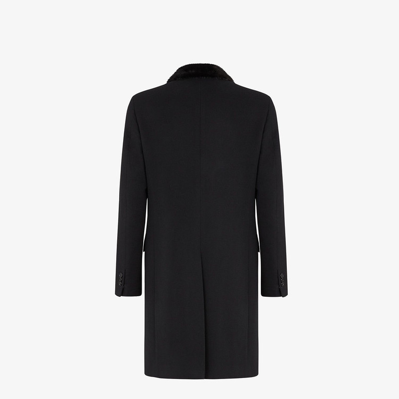 FENDI Black cashmere coat outlook