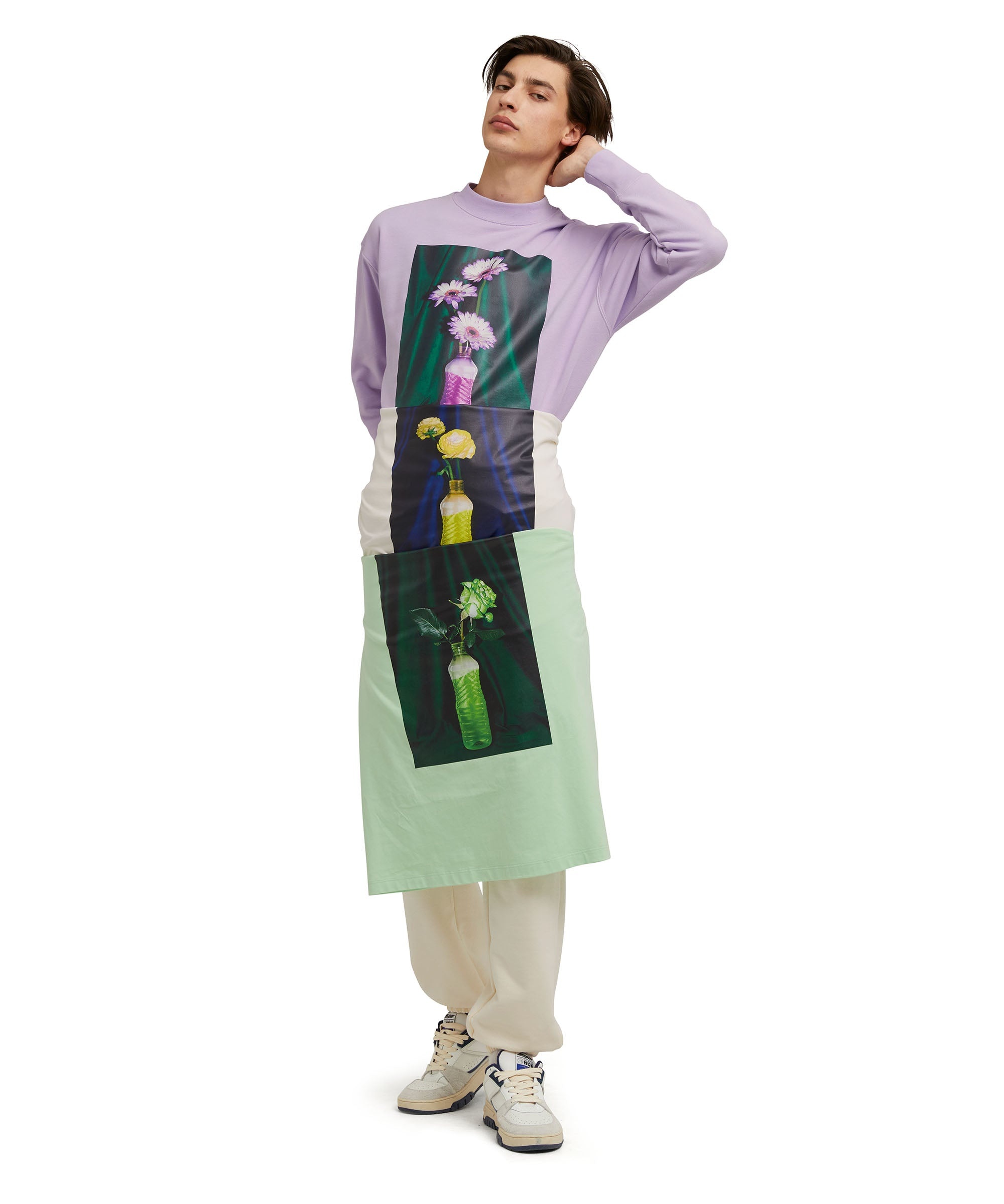Organic cotton crewneck t-shirt from the MSGM Fantastic Green Capsule - 5