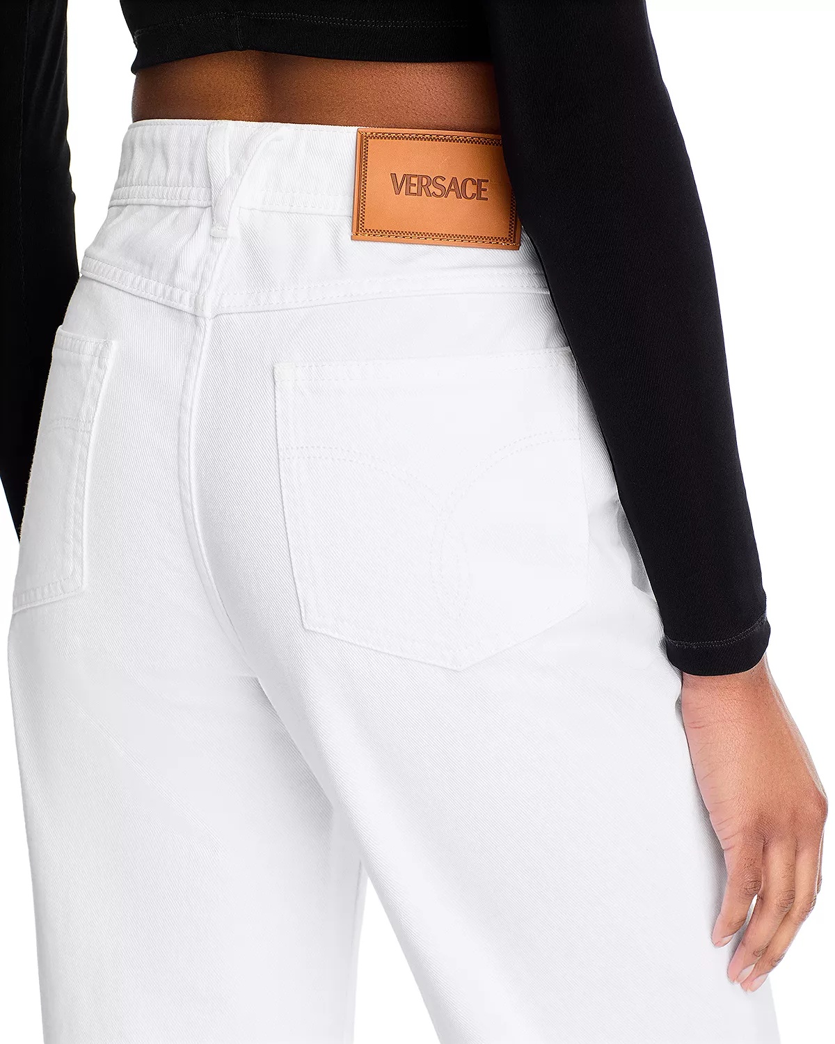High Rise Jeans in White - 6