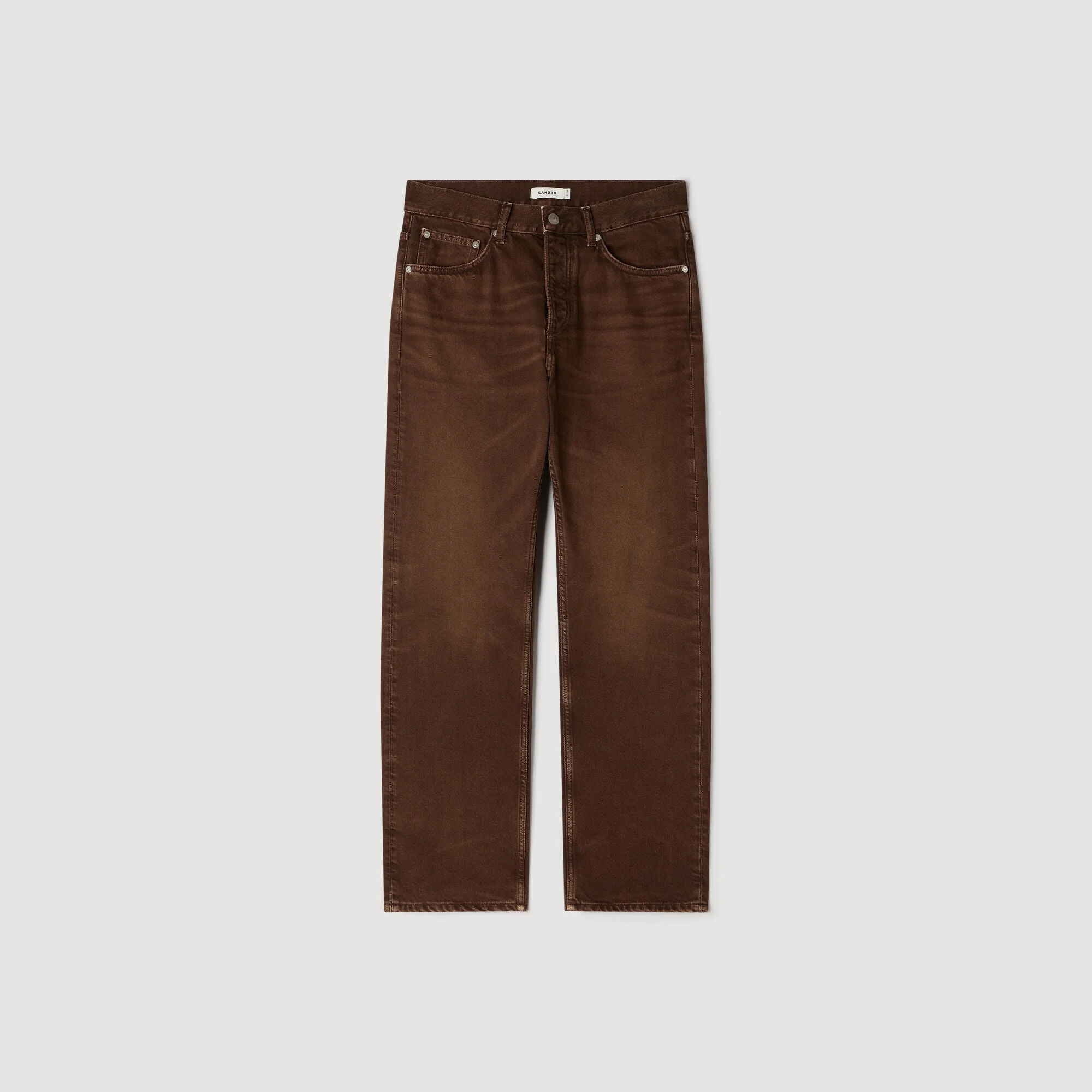 REGULAR WASHED-EFFECT JEANS - 1
