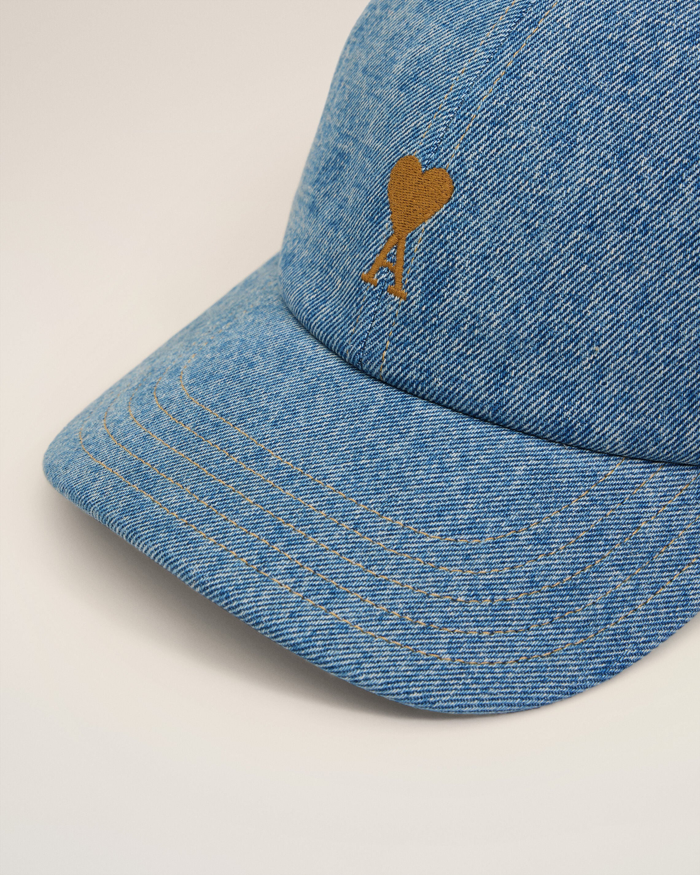 BLUE COTTON AMI DE COEUR EMBROIDERY CAP - 3