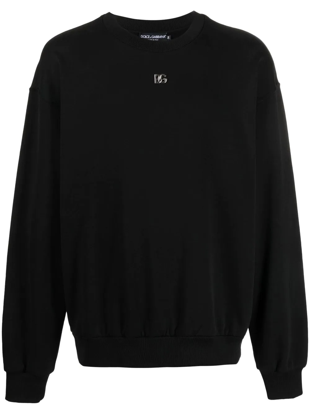 logo-plaque crew-neck sweatshirt - 1