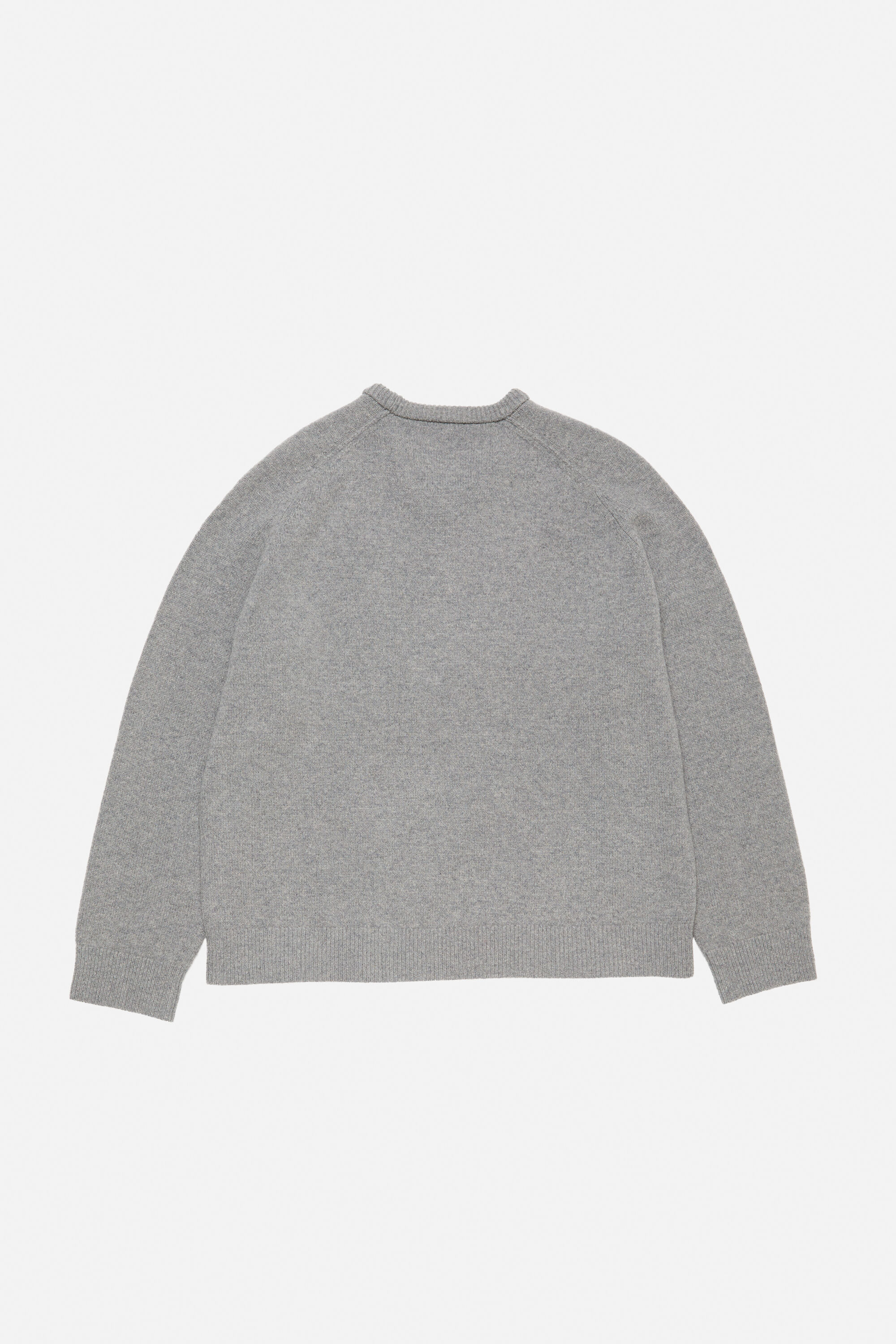 Wool v-neck sweater - Dark Grey Melange - 7