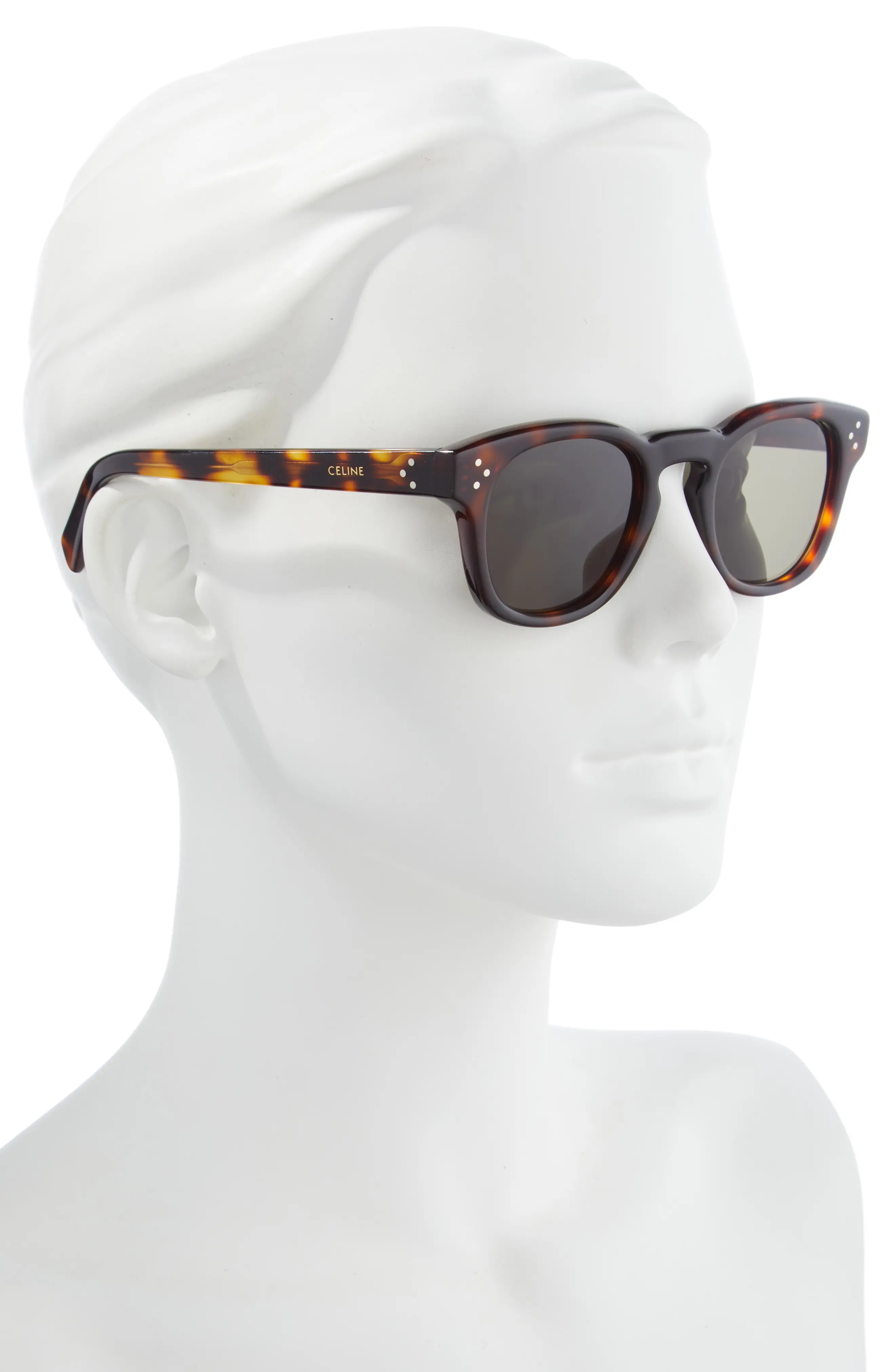 Bold 3 Dots 49mm Square Sunglasses in Blonde Havana /Green - 3