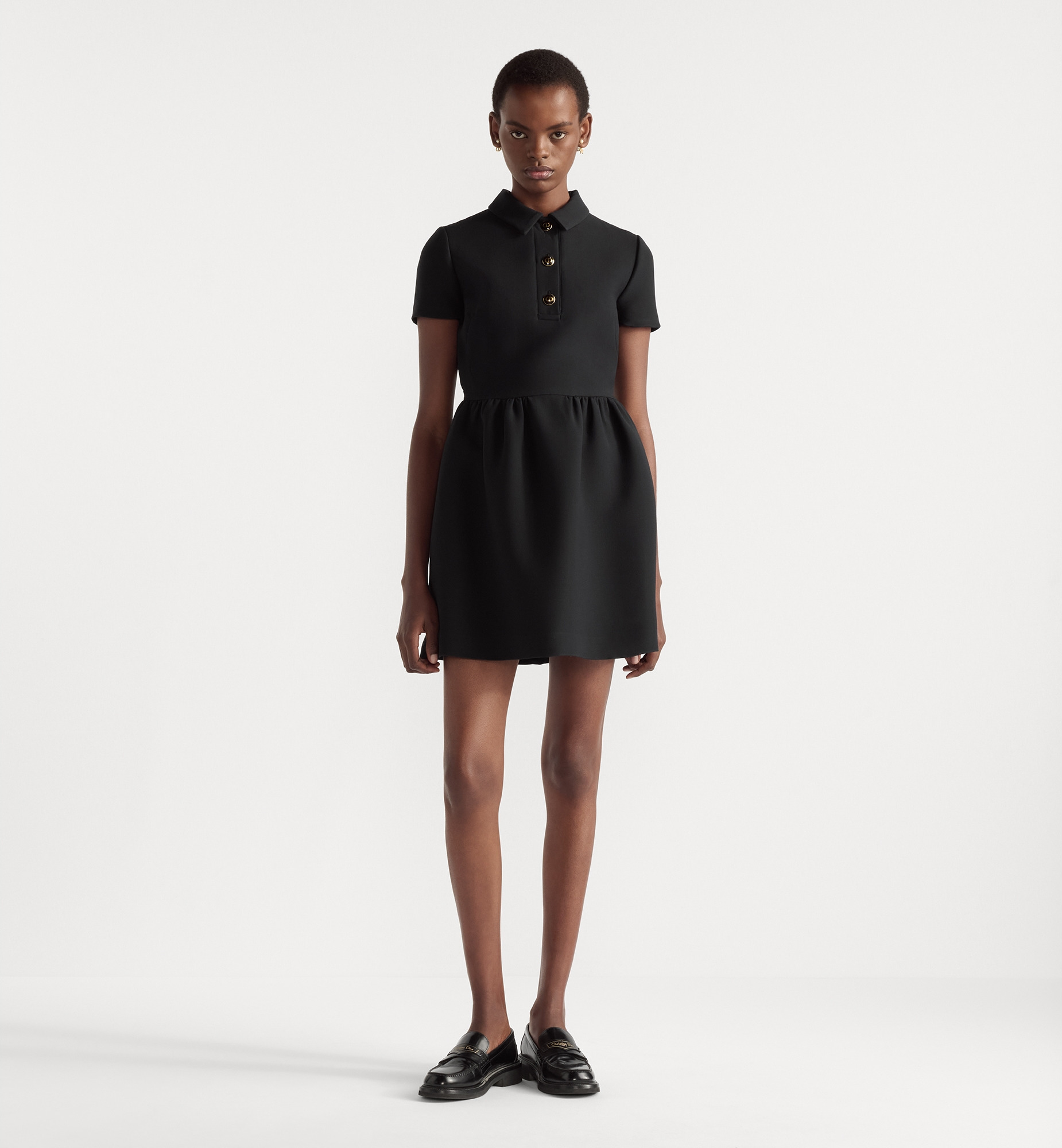 Fitted Dress with 'CD' Buttons - 2