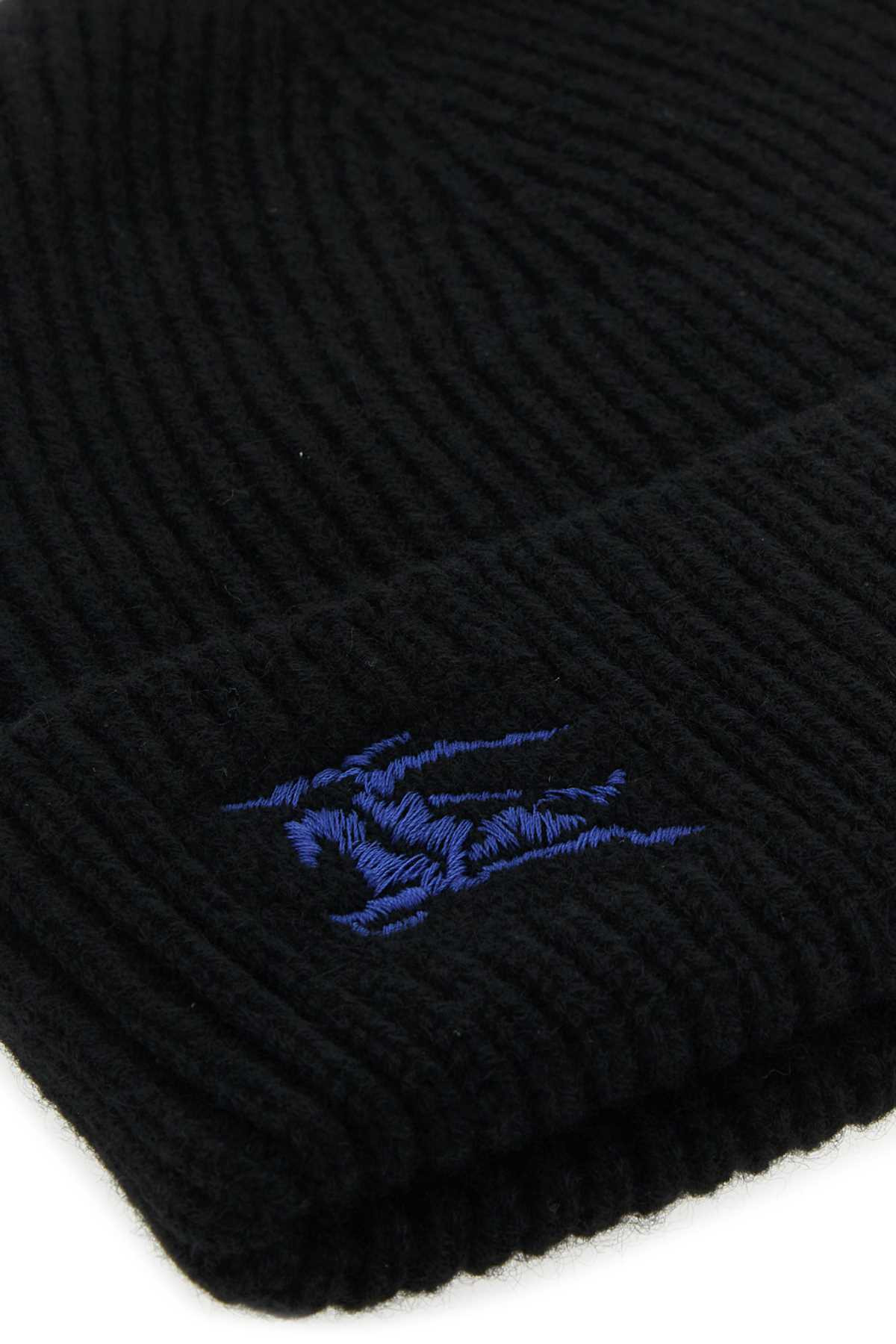 Burberry Women Black Cashmere Beanie Hat - 3