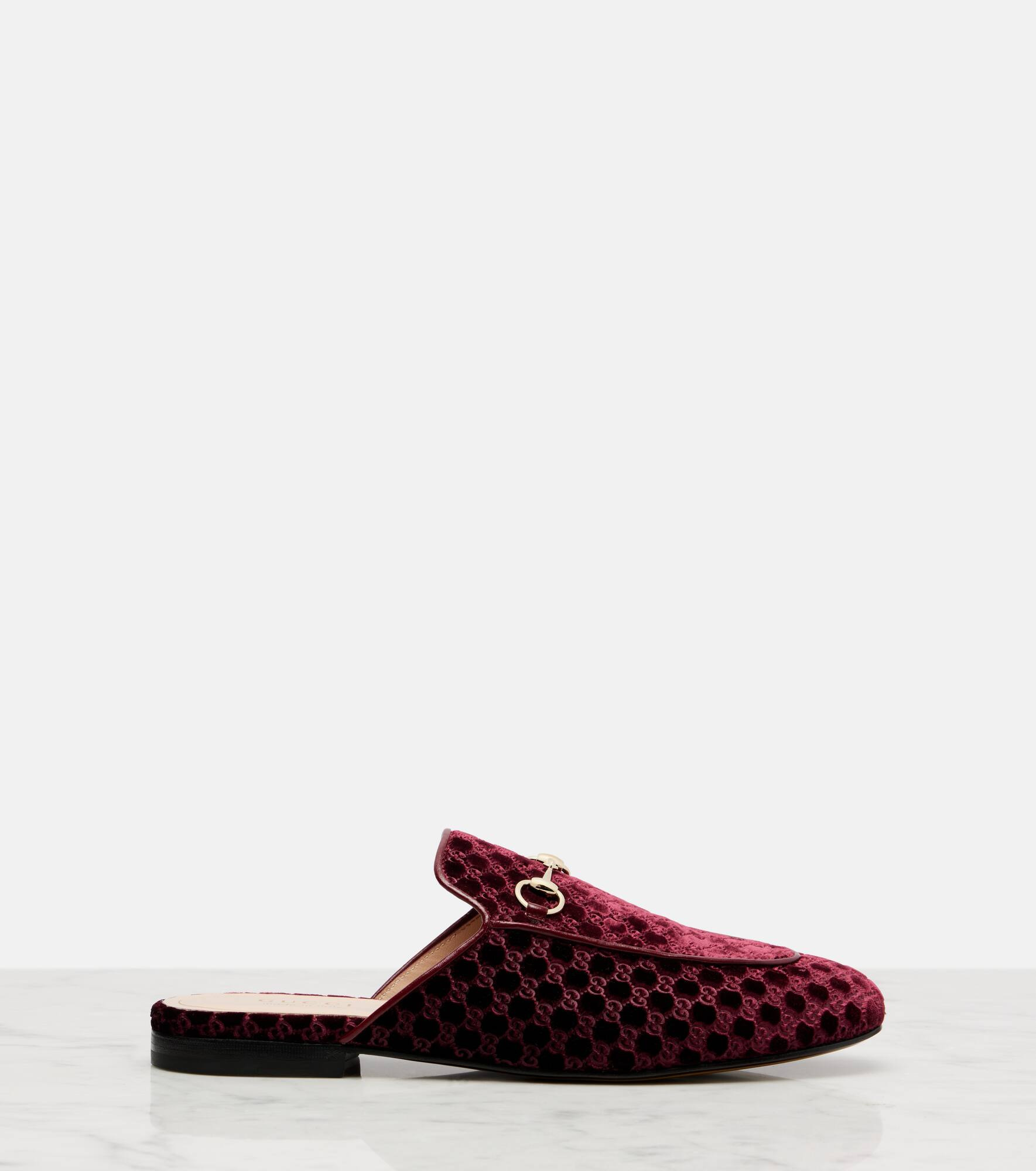 Princetown Horsebit velvet mules - 4