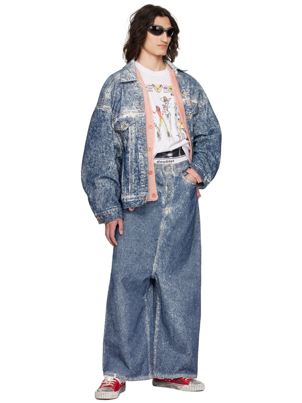 doublet ACID WASH DENIM JACKET GREY Mサイズ doublet ACID WASH DENIM JACKET GREY S