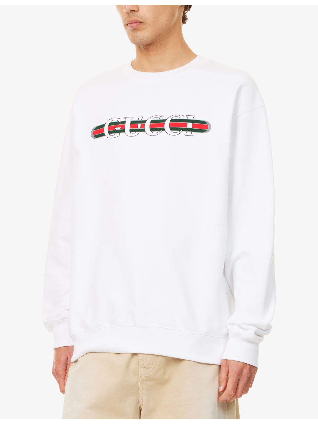 Logo-Print Relaxed-Fit Cotton-Jersey Sweatshirt - 3