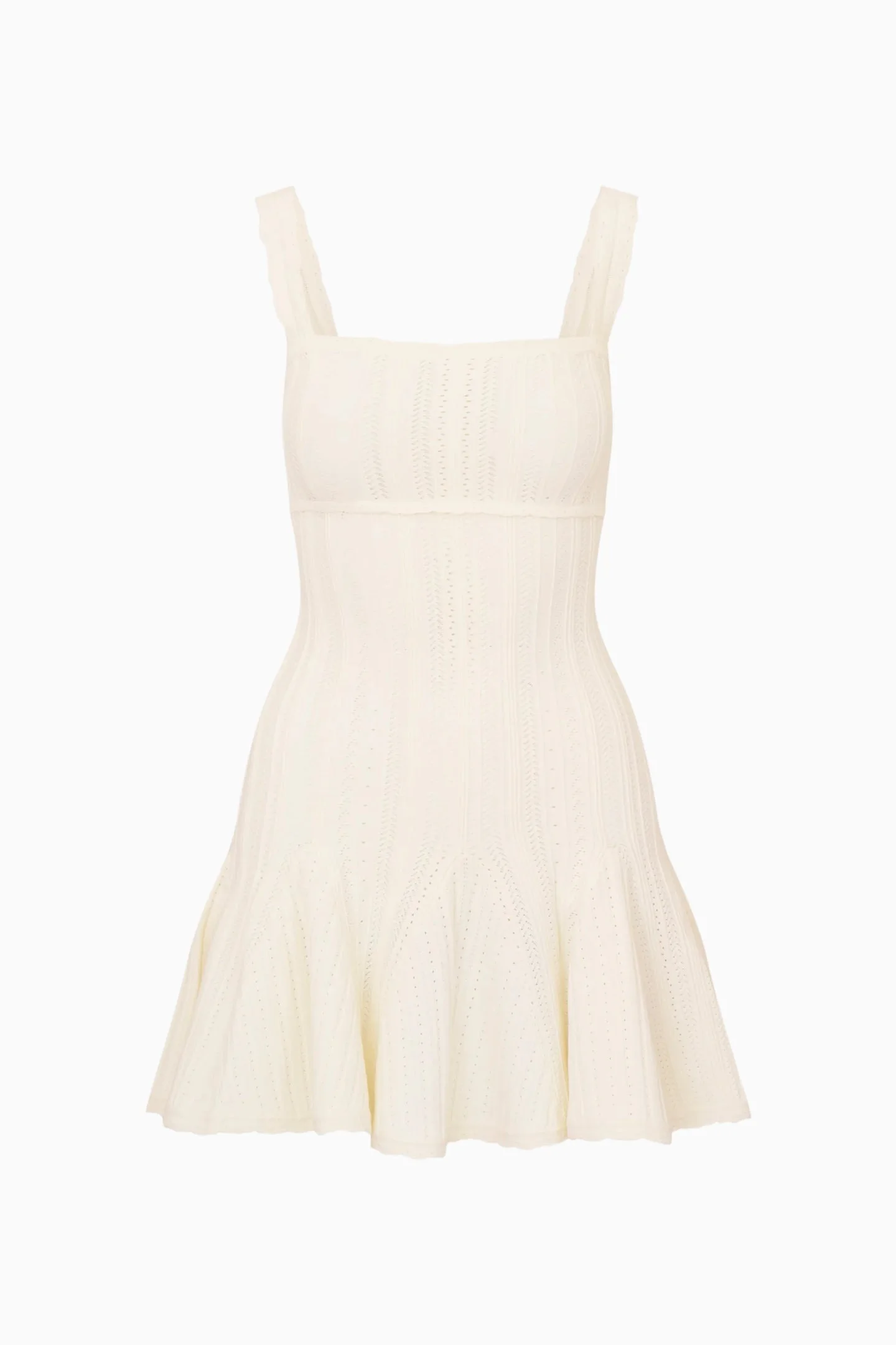 Tabatha Stretch Pointelle Mini Dress - 1