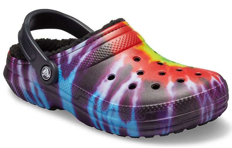 Crocs Classic Tie Dye Stay Warm Cozy Crocs Sports Slippers Unisex Purple Red 206341-988 - 4