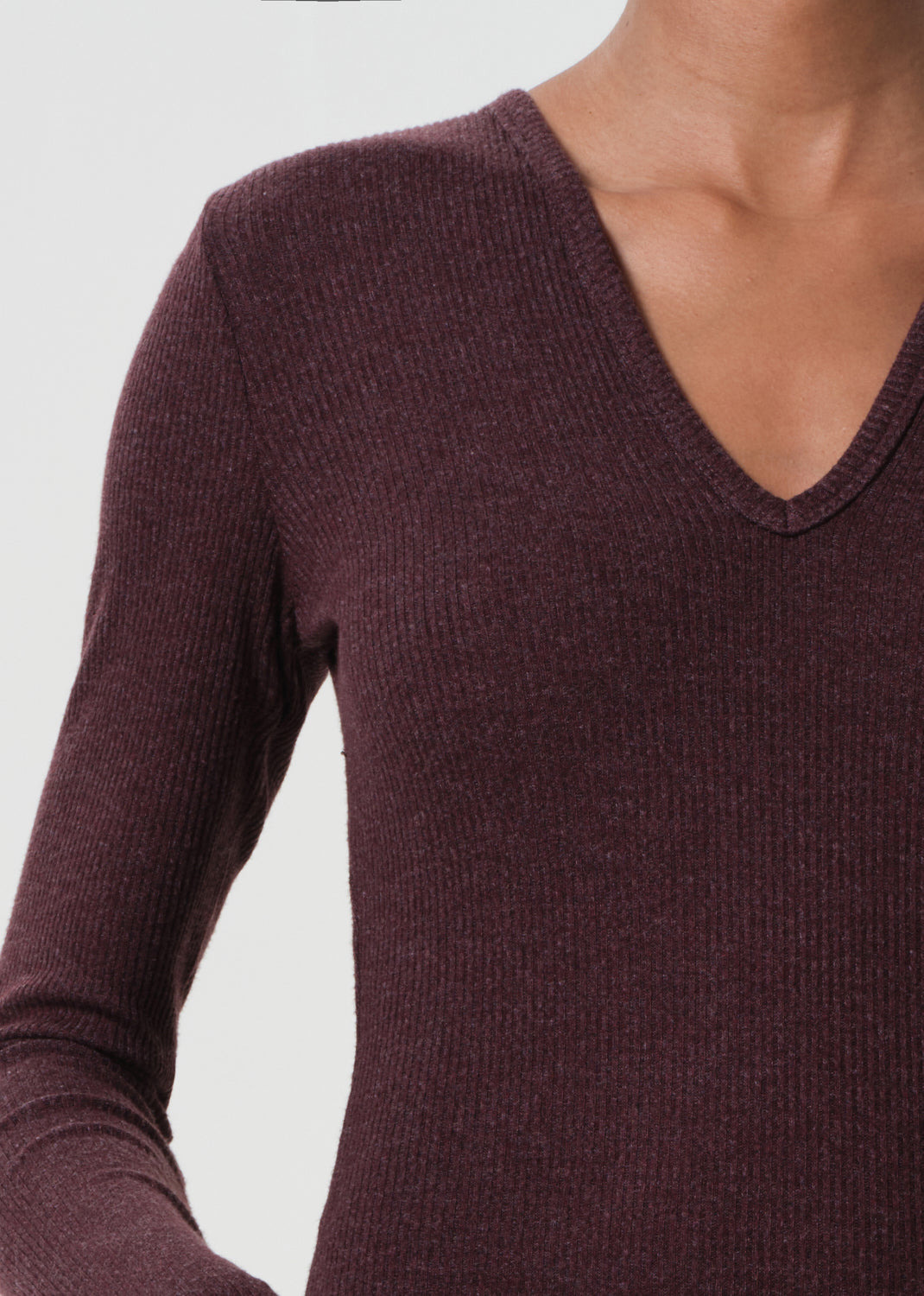 DARLA DOUBLE V BODYSUIT IN RAISIN - 5