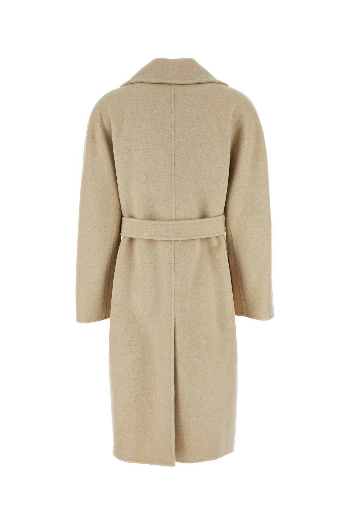 Max Mara Women Sand Wool Agosto Coat - 2