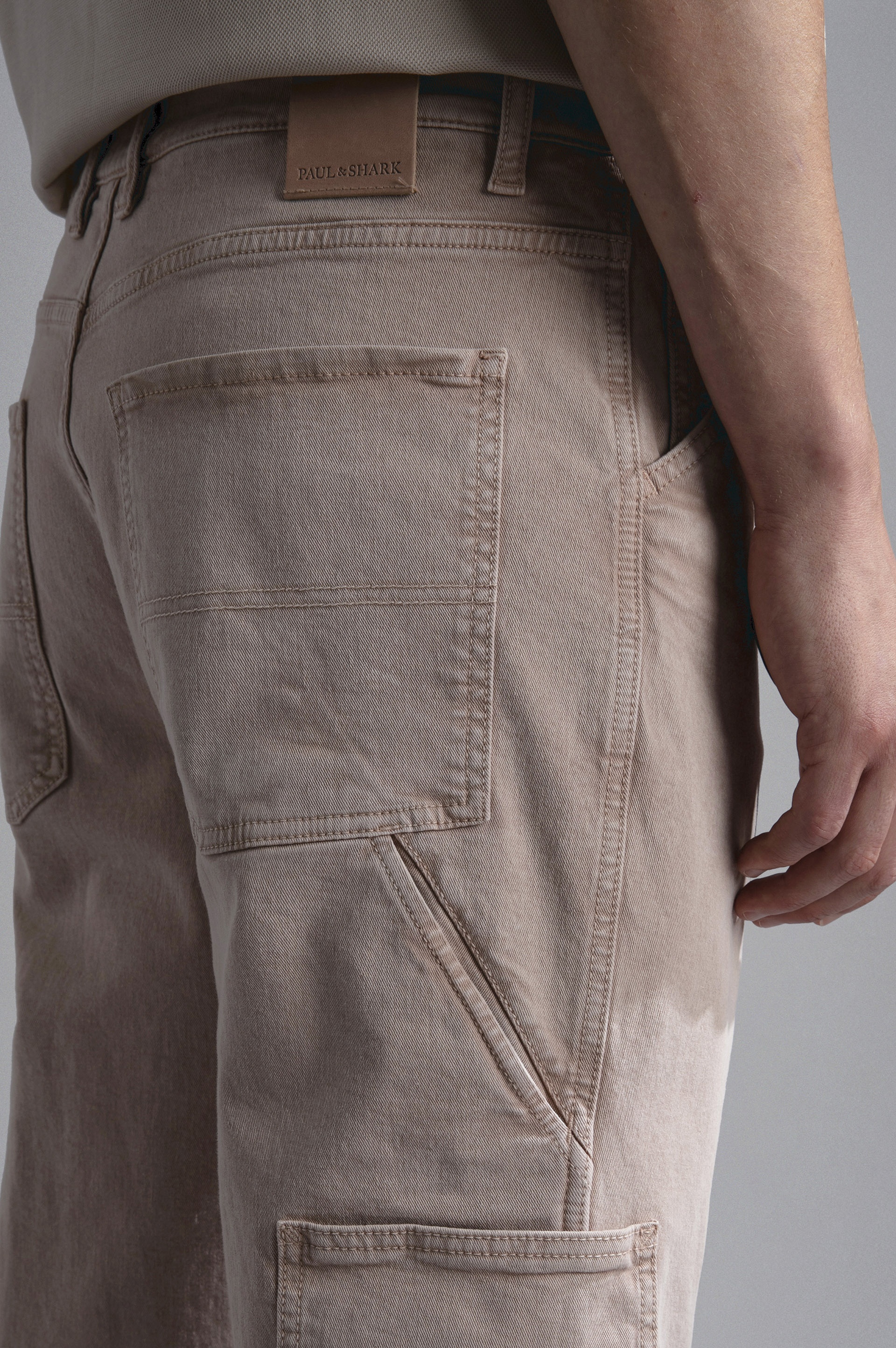 MARBLED DENIM CARPENTER TROUSERS - 4