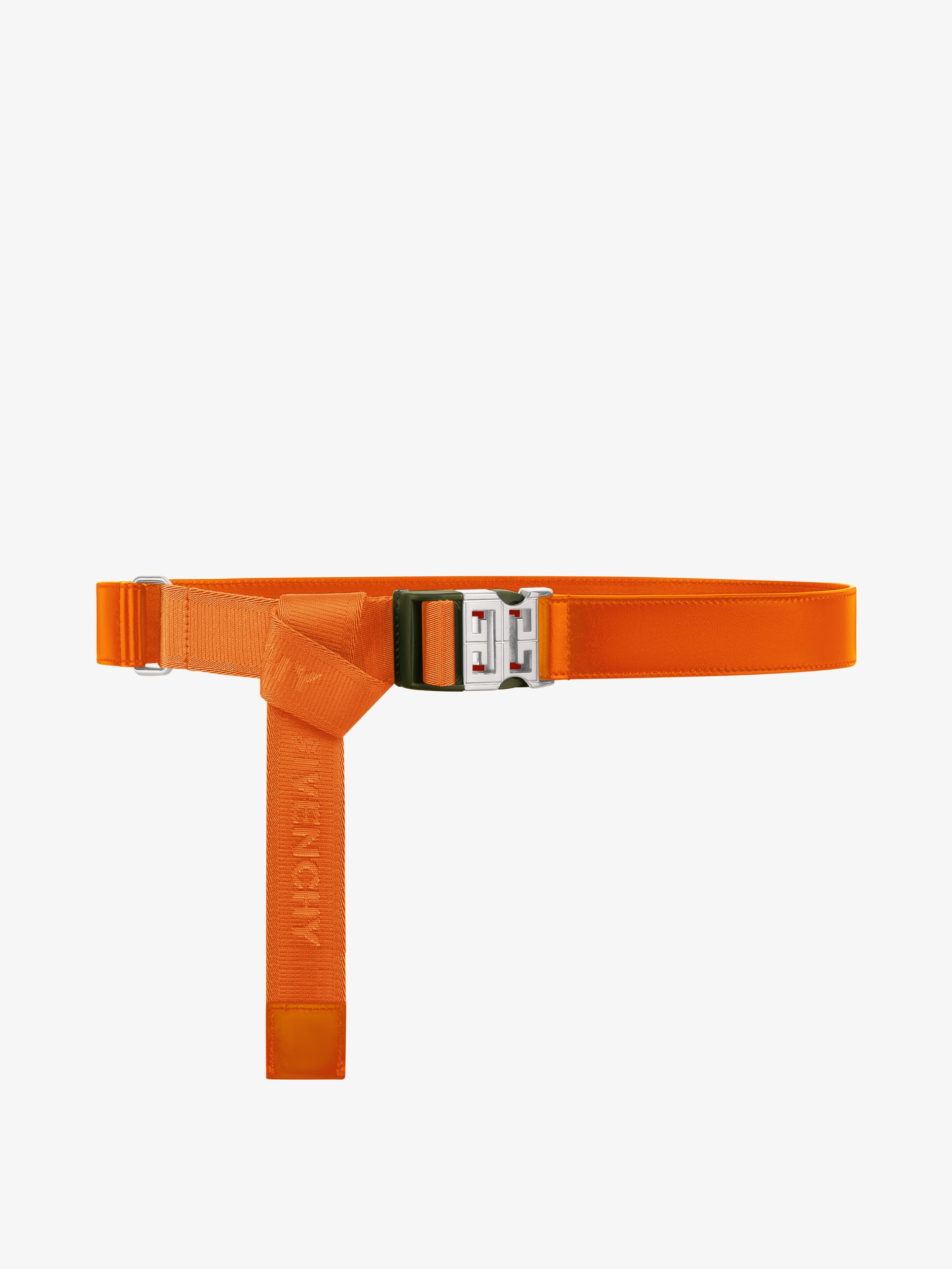 GIVENCHY 4G BELT IN LEATHER AND CANVAS - 1
