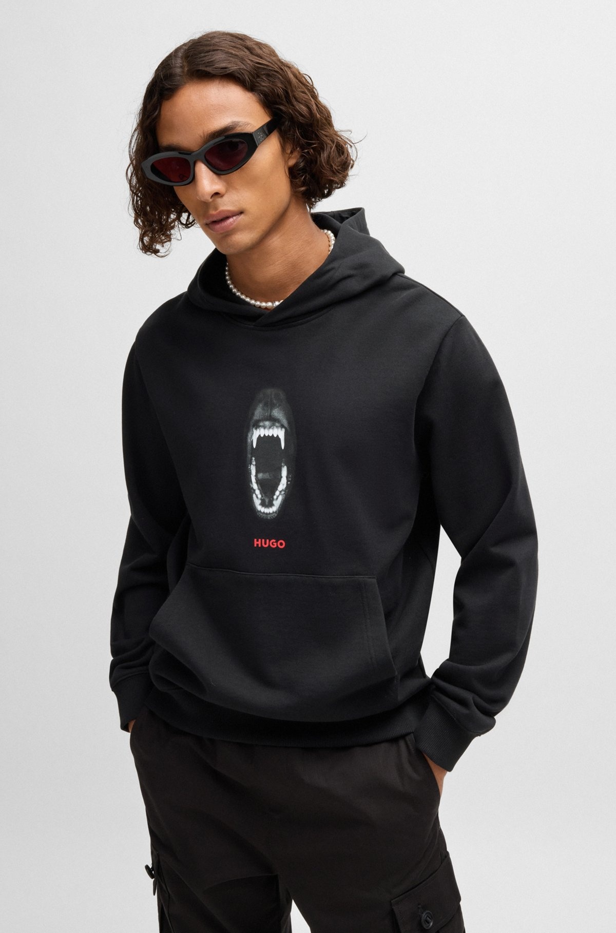 COTTON-TERRY REGULAR-FIT HOODIE WITH ANIMAL GRAPHICS - 2