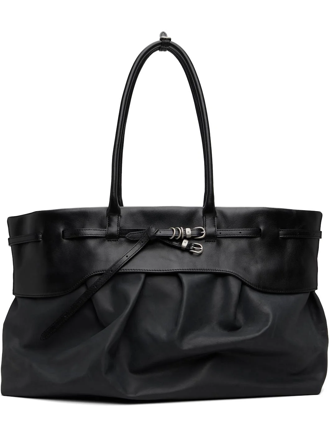Black Soft Grandma Layered Tote - 1