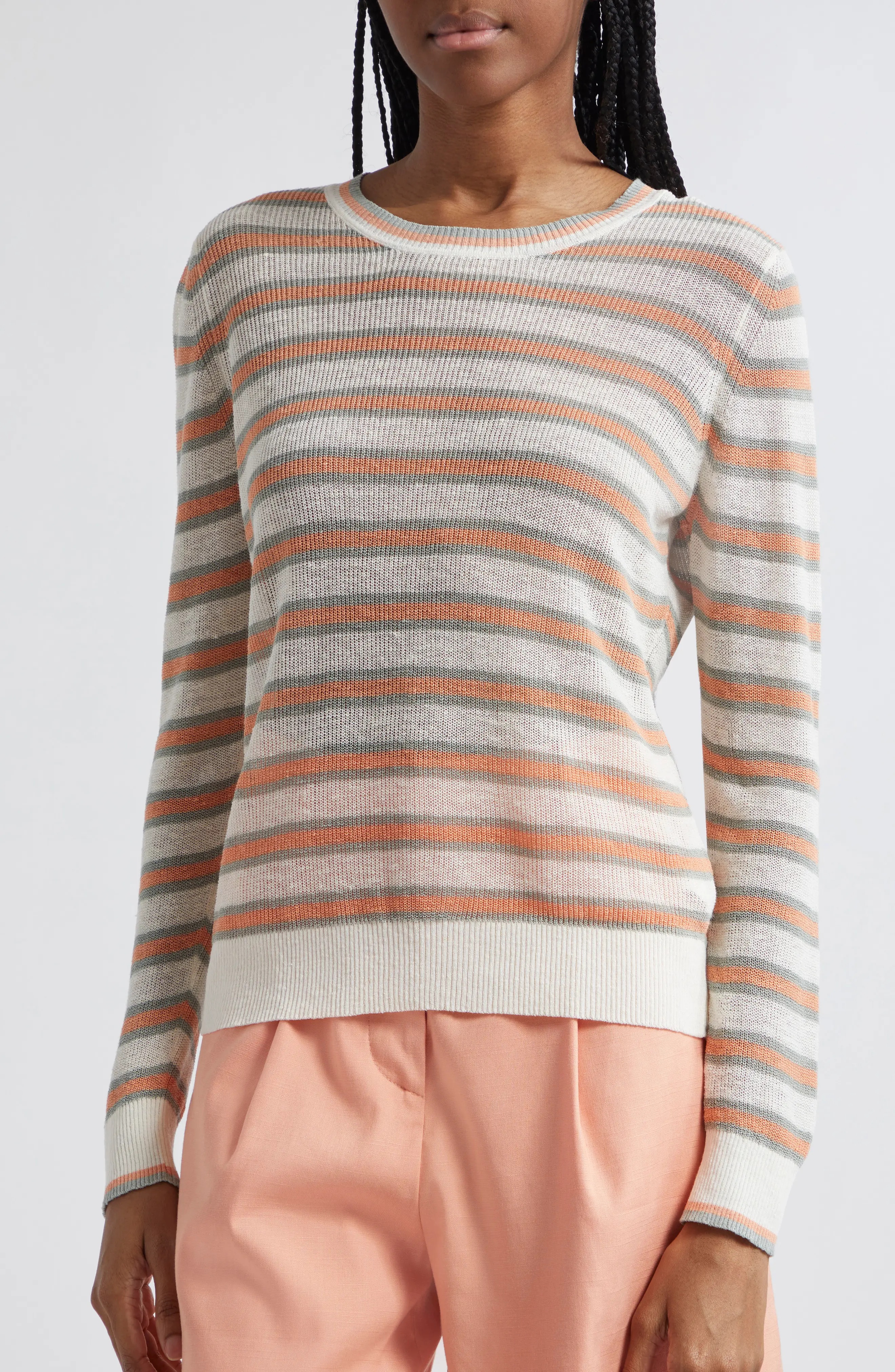 Magellan Stripe Linen Blend Sweater - 4