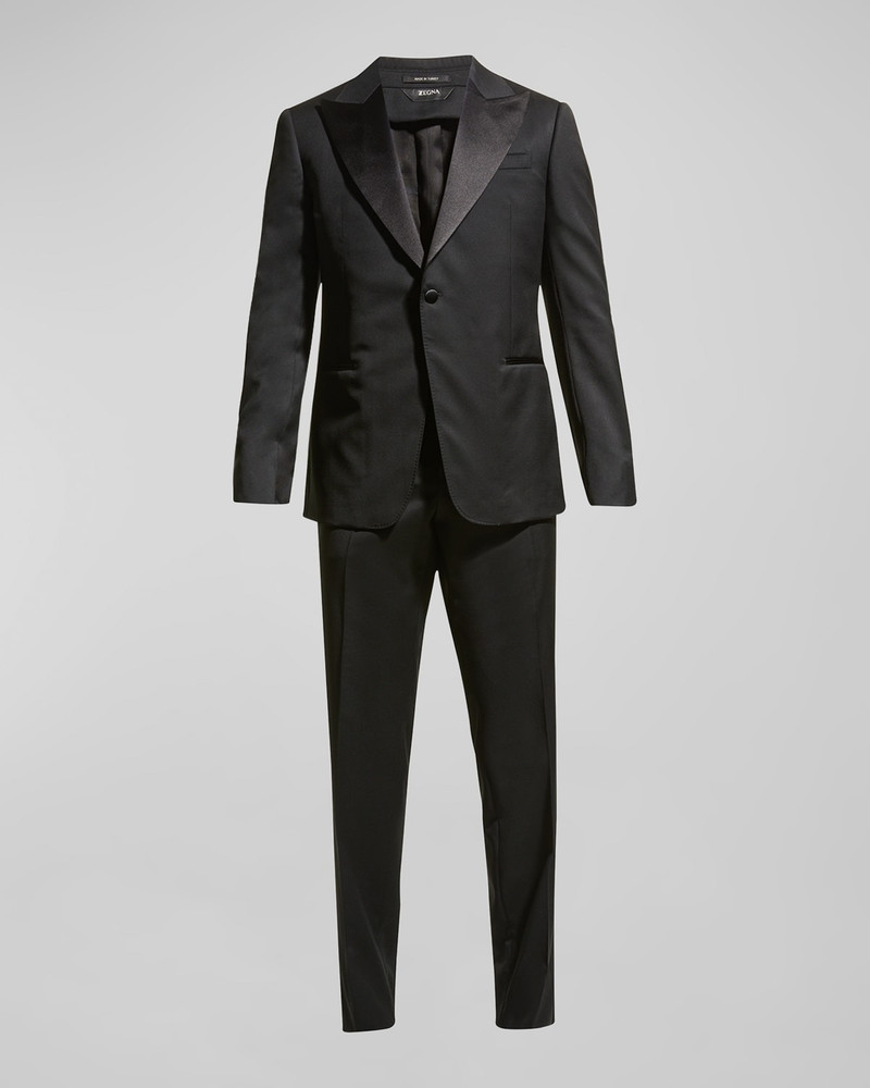 Men's Satin-Lapel Tuxedo Suit 1