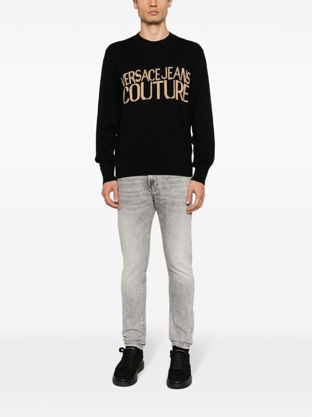 intarsia-knit crew-neck jumper - 2
