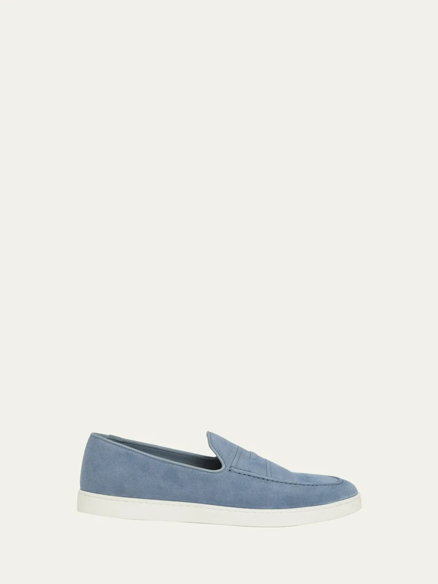 Men's Peebles Suede Penny Loafers - 1