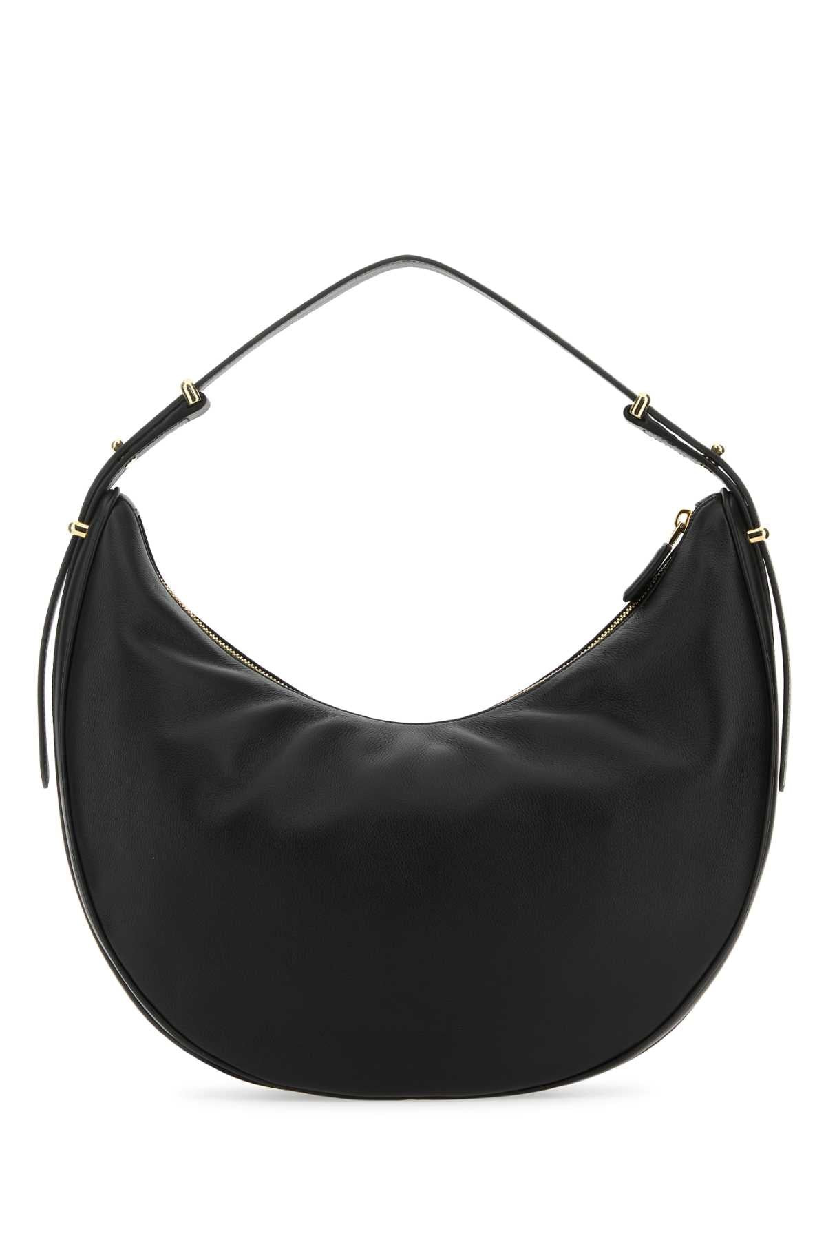 Prada Women Black Leather Big Arquã¨ Handbag - 3