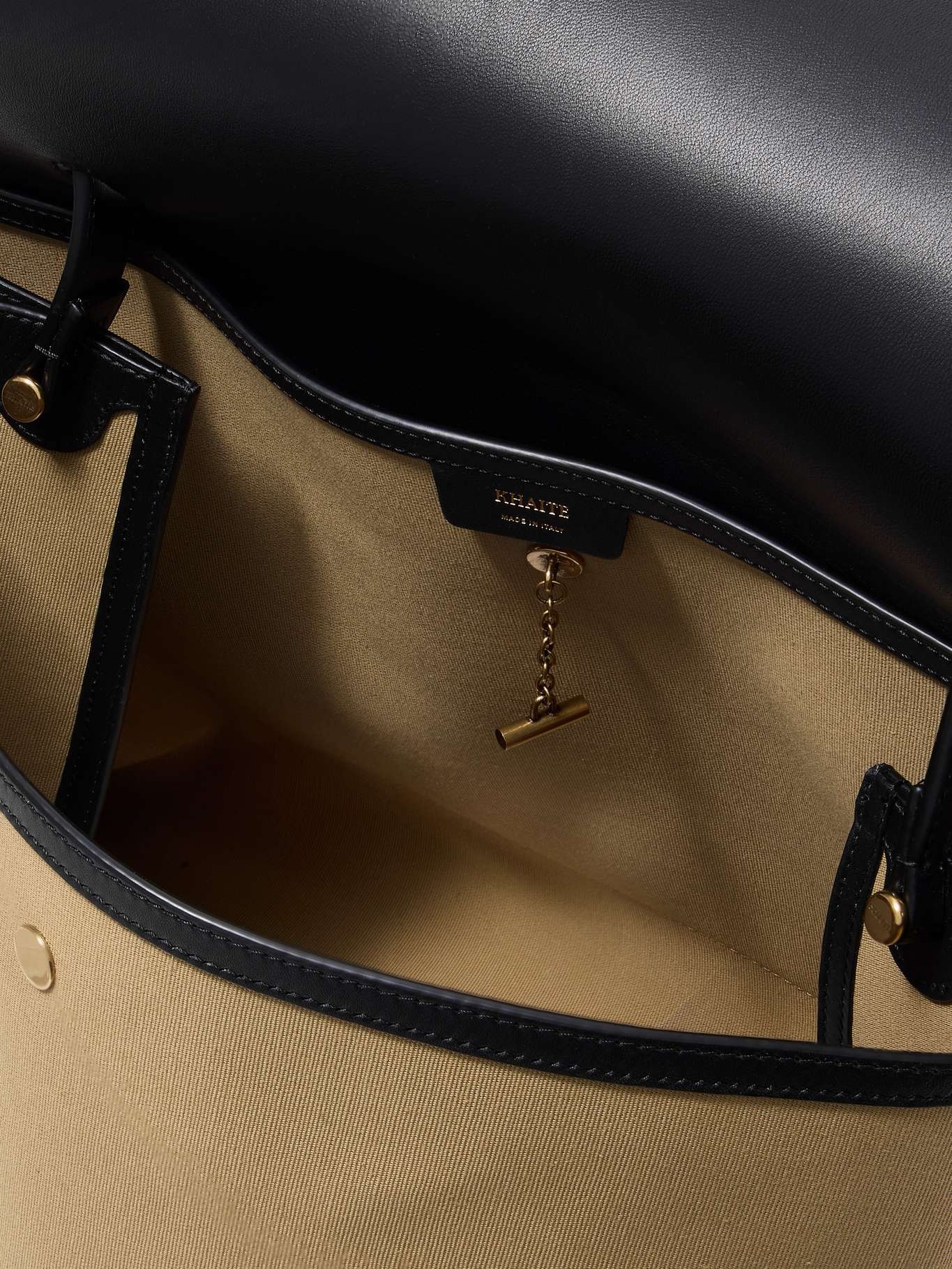 Lia large leather and canvas tote - 5