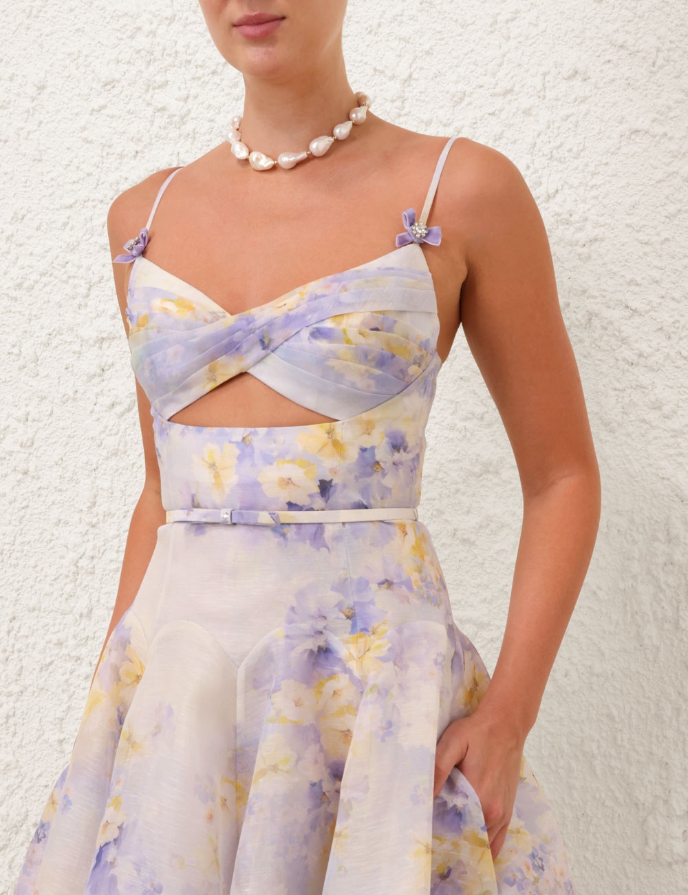 【Zimmermann】CRUSH FRILLED MIDI DRESS ハート フリル ミディ Zimmermann Crushed Frilled Midi Dress | Harrods UK