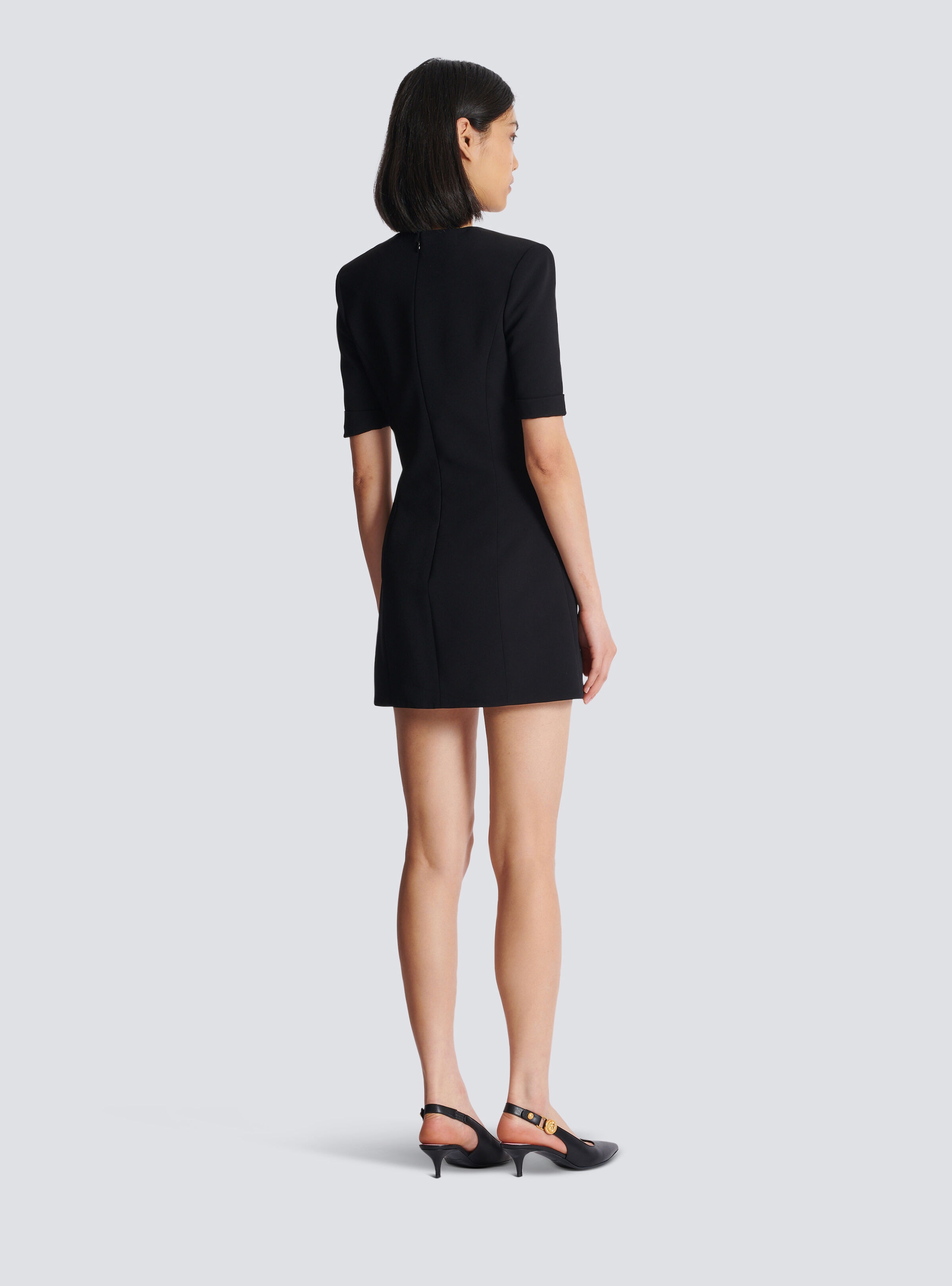 8-button crepe dress - 4