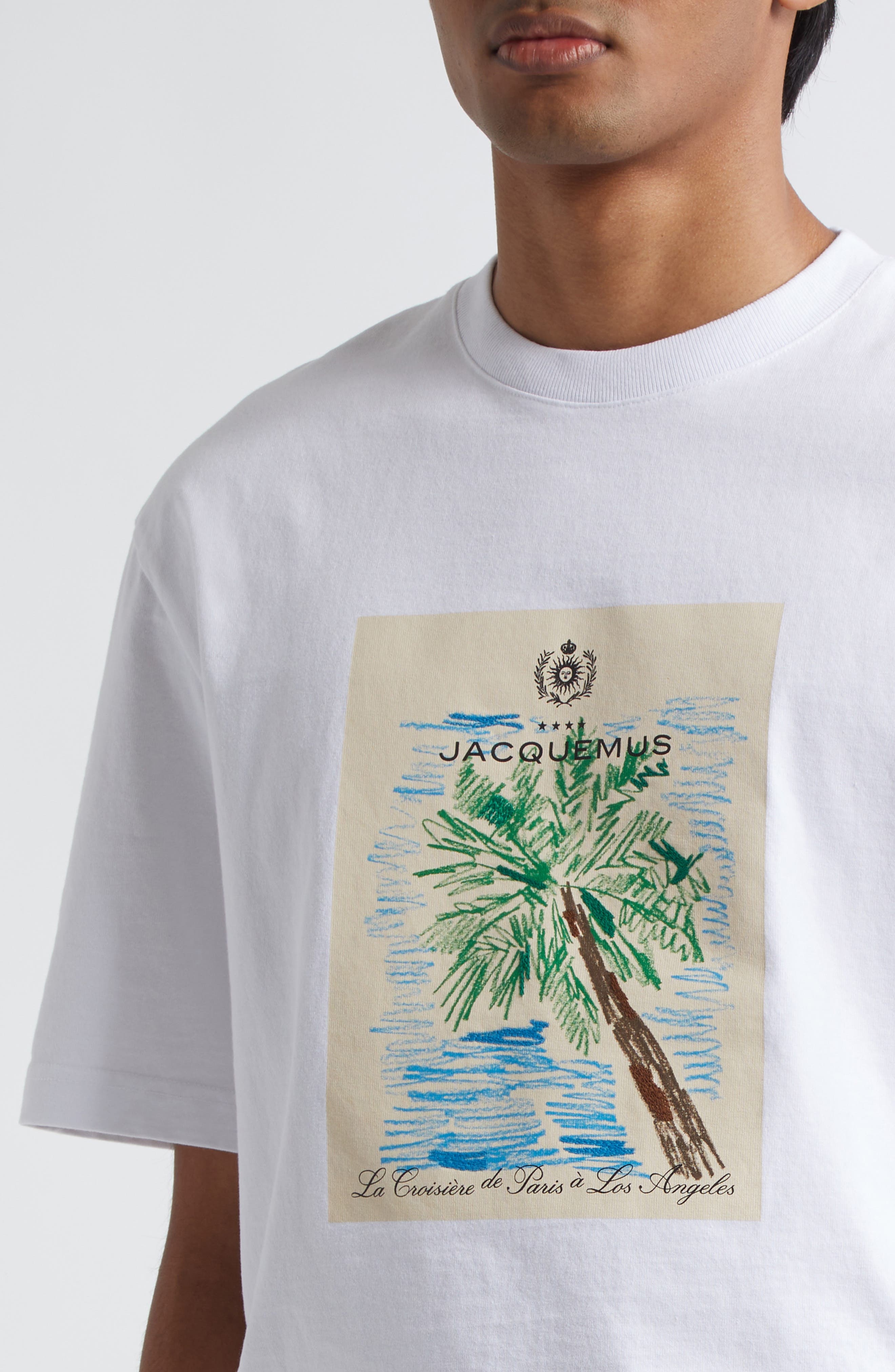 Jacquemus Le T-Shirt Marino Graphic T-Shirt in Arty Hotel White at Nordstrom - 5