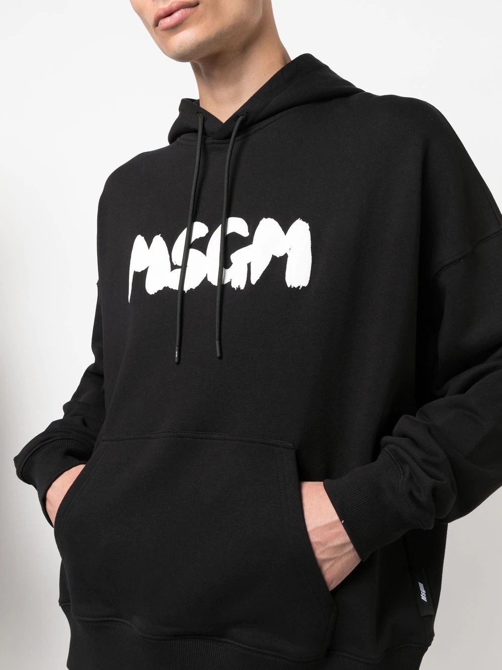 logo-print cotton hoodie - 5